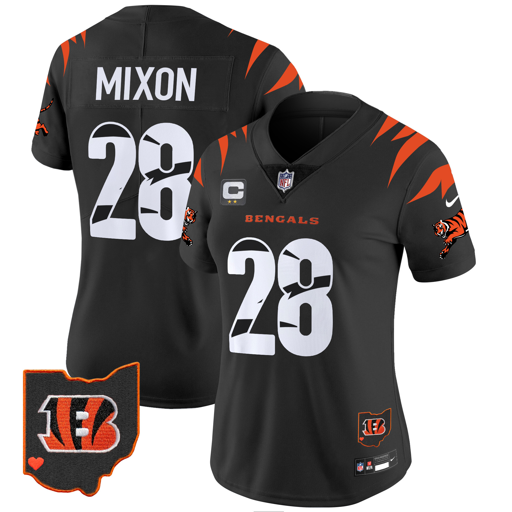 Joe Mixon Women's Cincinnati Bengals Special Vapor Limited Black Jersey - All Stitched