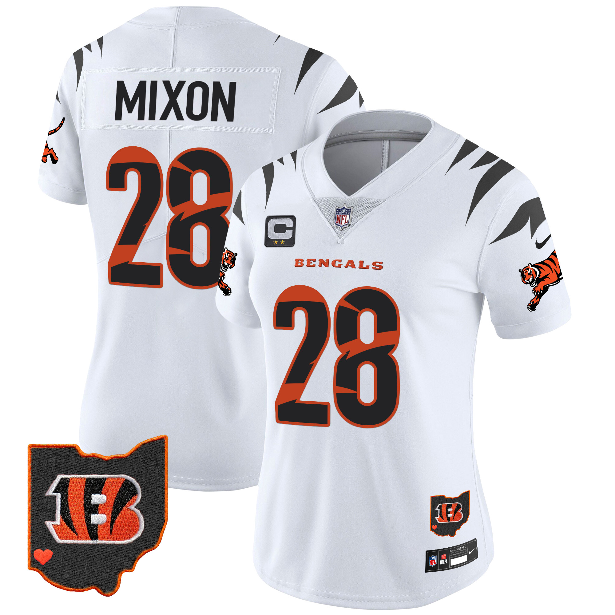 Joe Mixon Women's Cincinnati Bengals Special Vapor Limited White Jersey - All Stitched