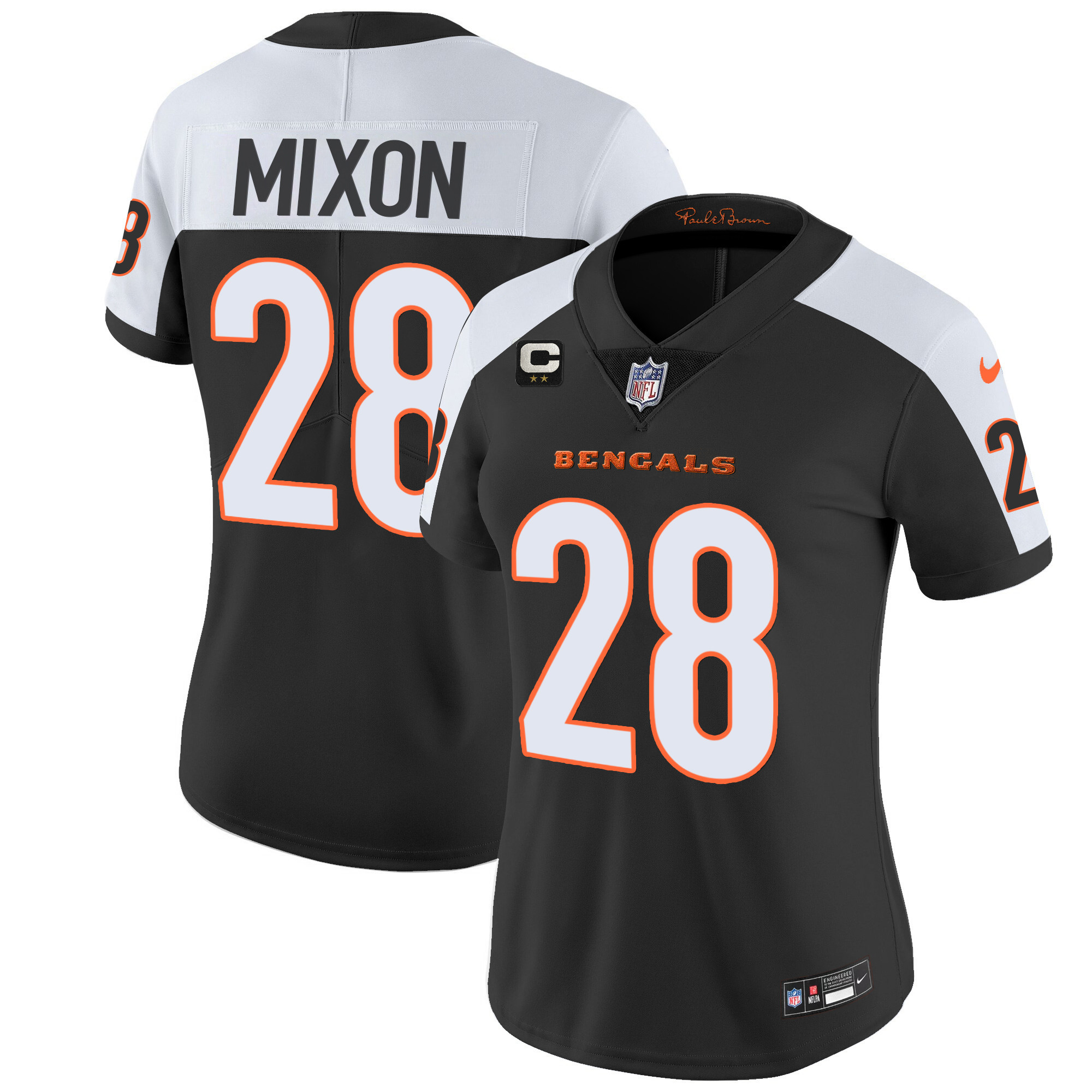 Joe Mixon Women's Cincinnati Bengals Vapor Limited Alternate Jersey - All Stitched