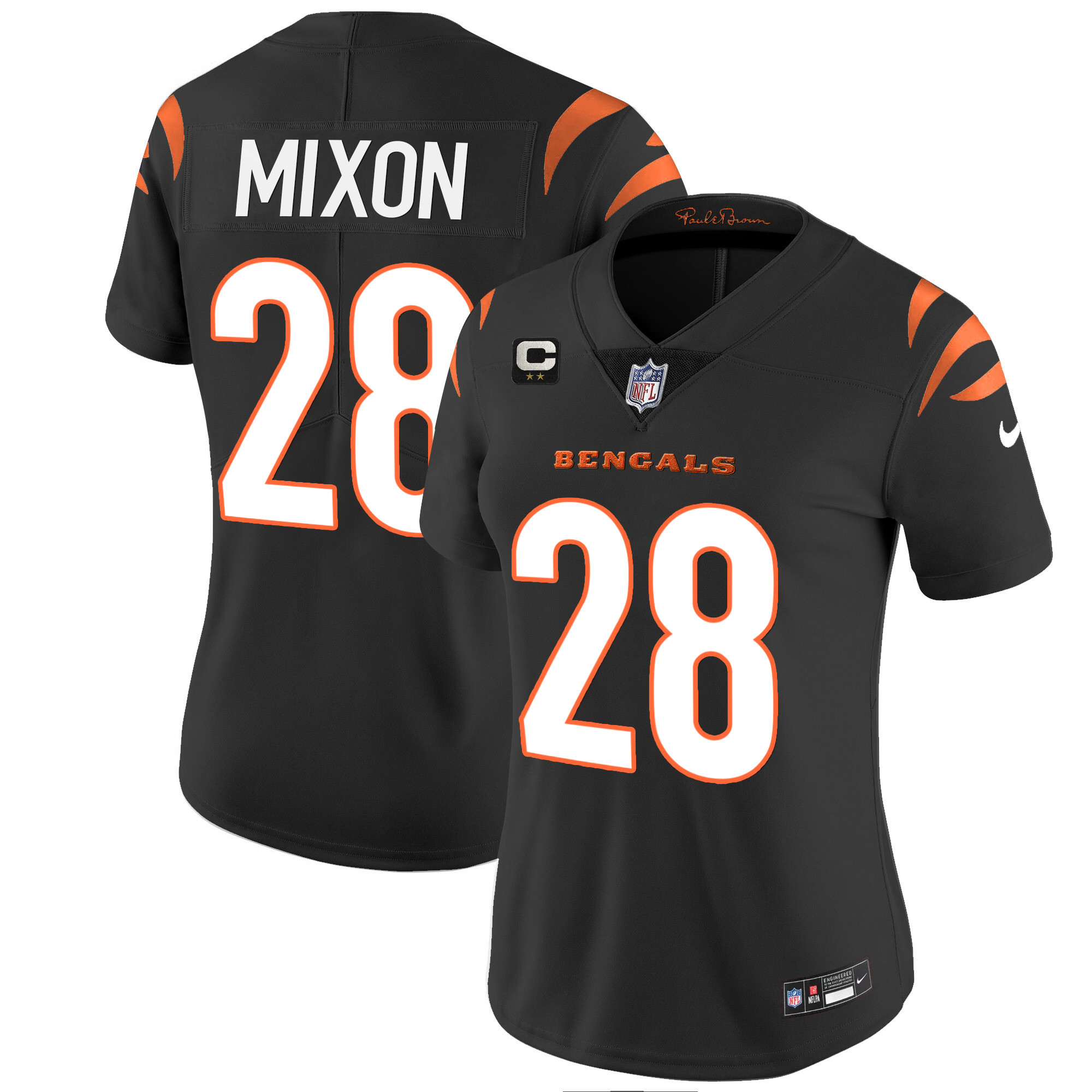 Joe Mixon Women's Cincinnati Bengals Vapor Limited Black Jersey - All Stitched