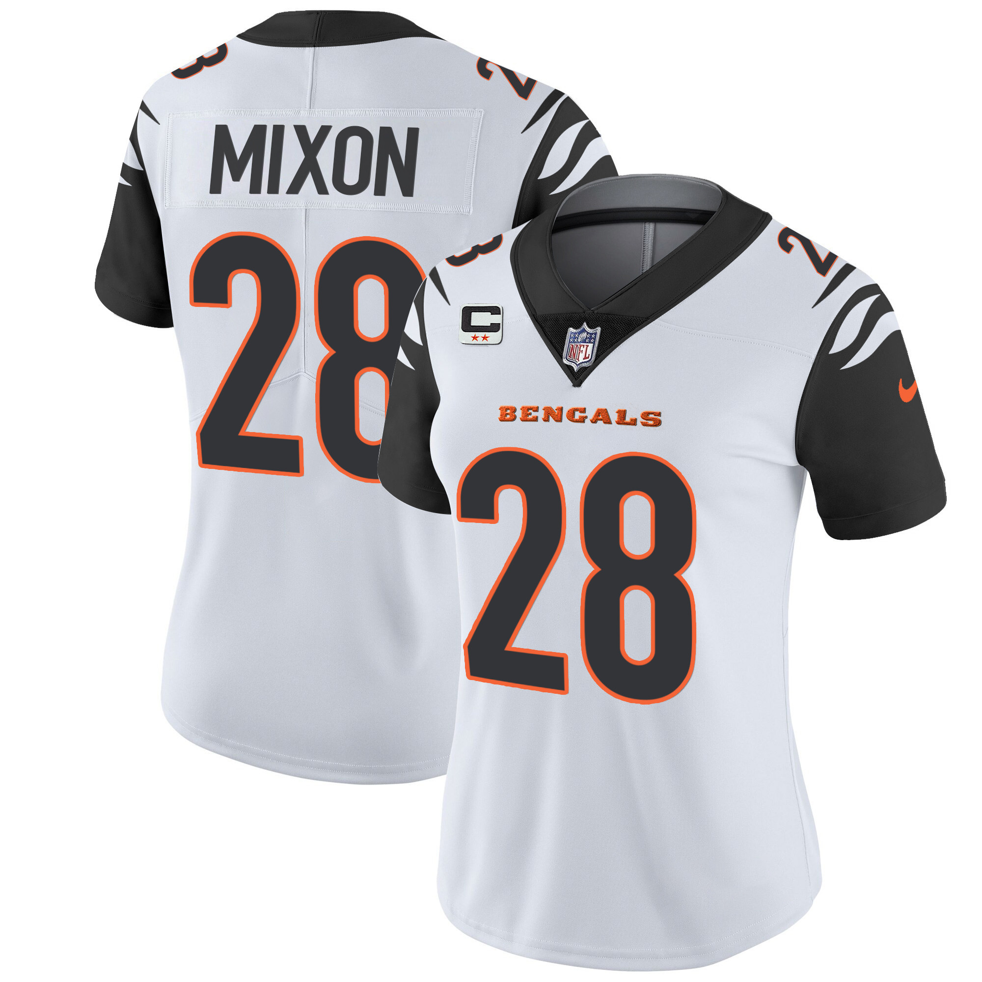 Joe Mixon Women's Cincinnati Bengals Vapor Limited Color Rush Jersey - All Stitched