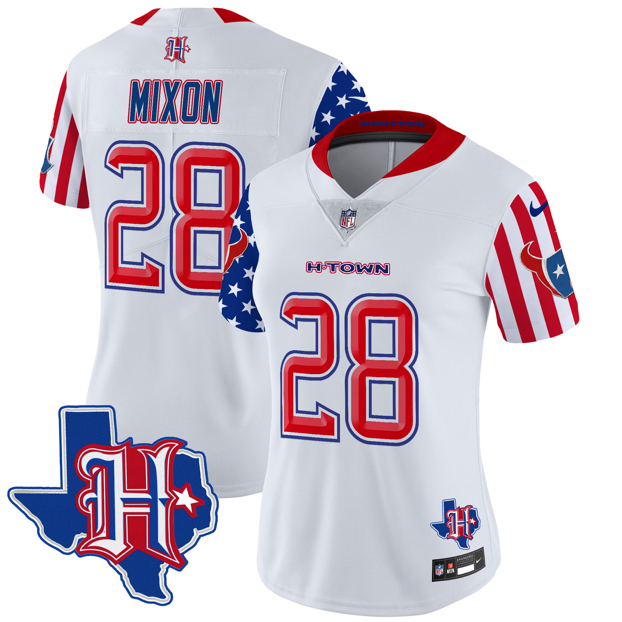 Joe Mixon Women's Houston Texans American Style Vapor Limited White Jersey - All Stitched