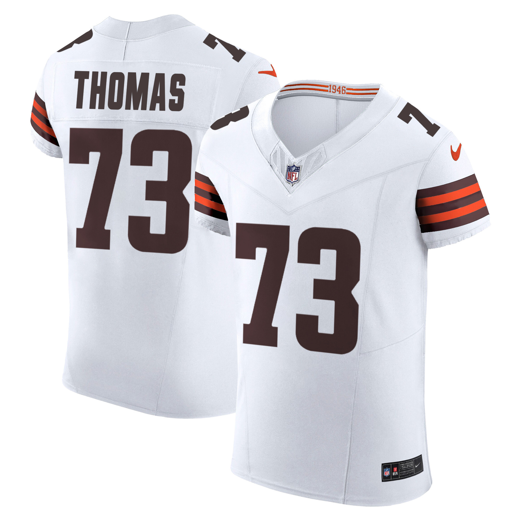 Joe Thomas Men's Cleveland Browns Vapor Elite White Jersey - All Stitched