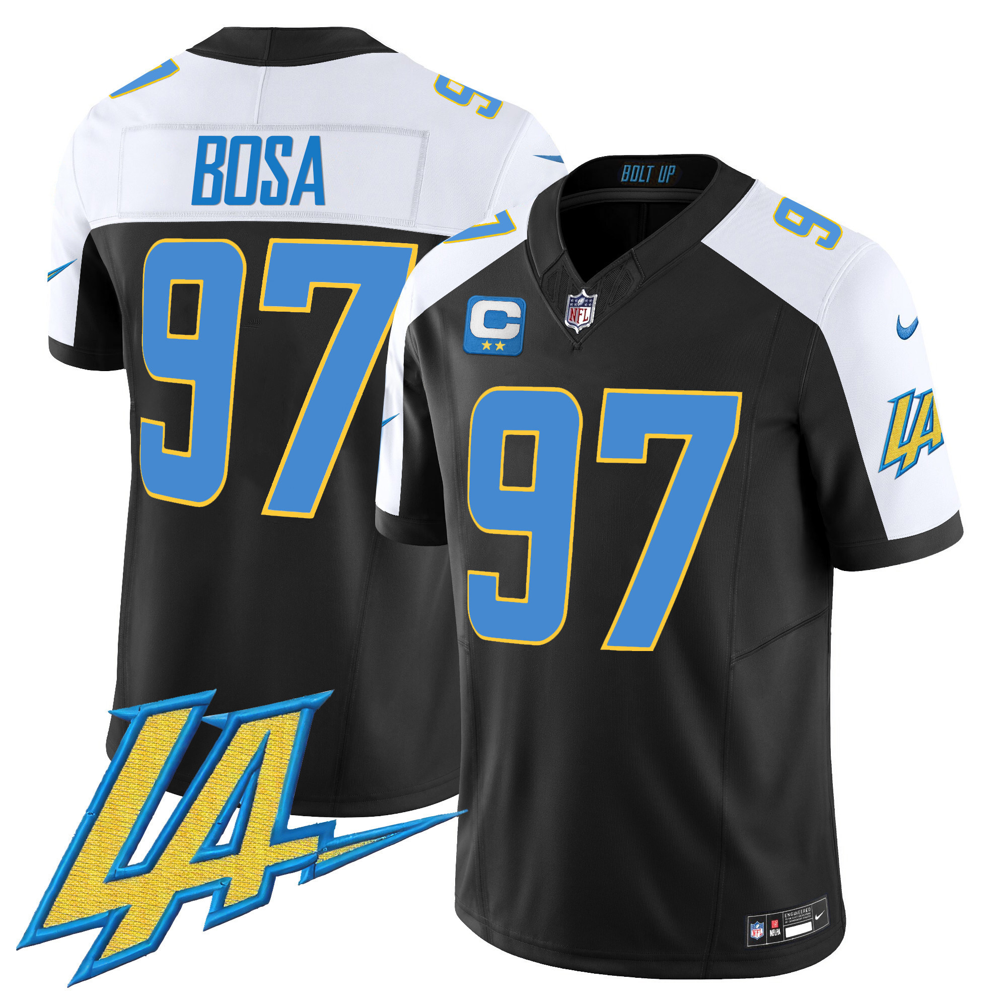 Joey Bosa Men's Los Angeles Chargers Vapor Limited Black Alternate Jersey - All Stitched