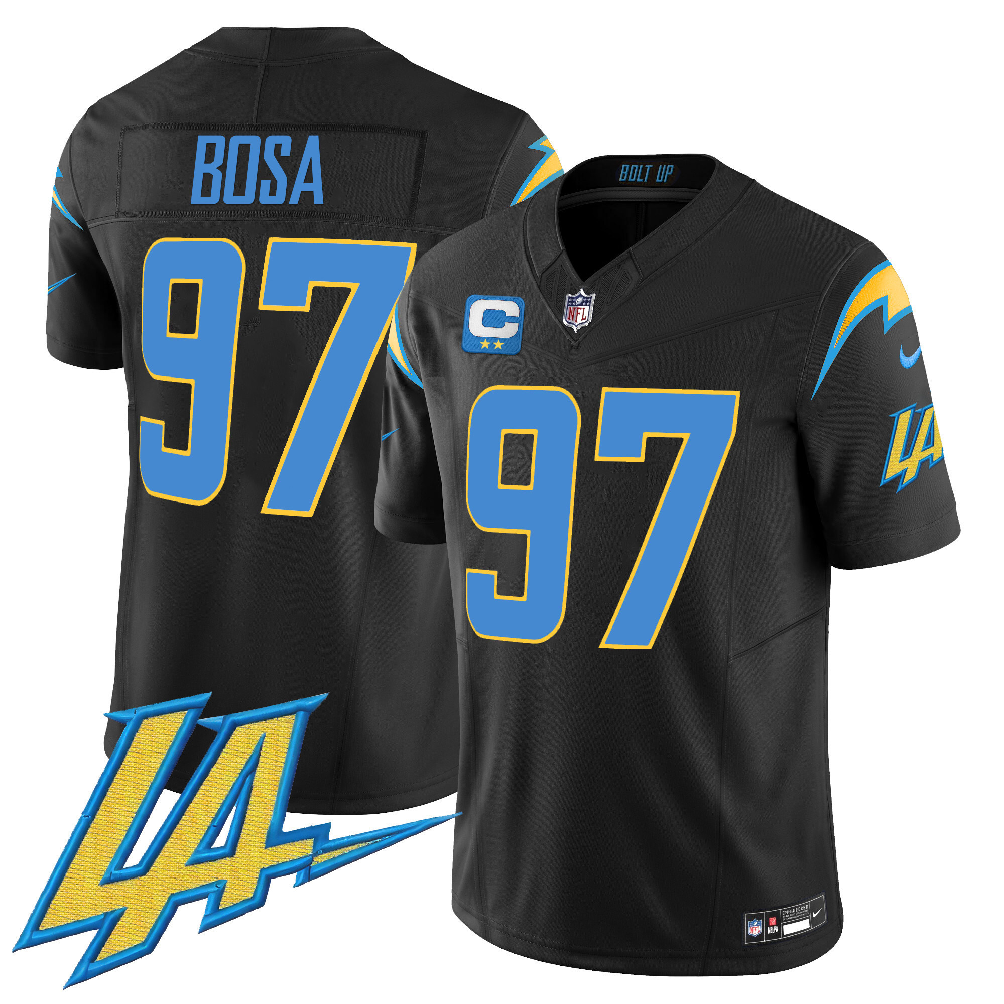 Joey Bosa Men's Los Angeles Chargers Vapor Limited Black Jersey - All Stitched