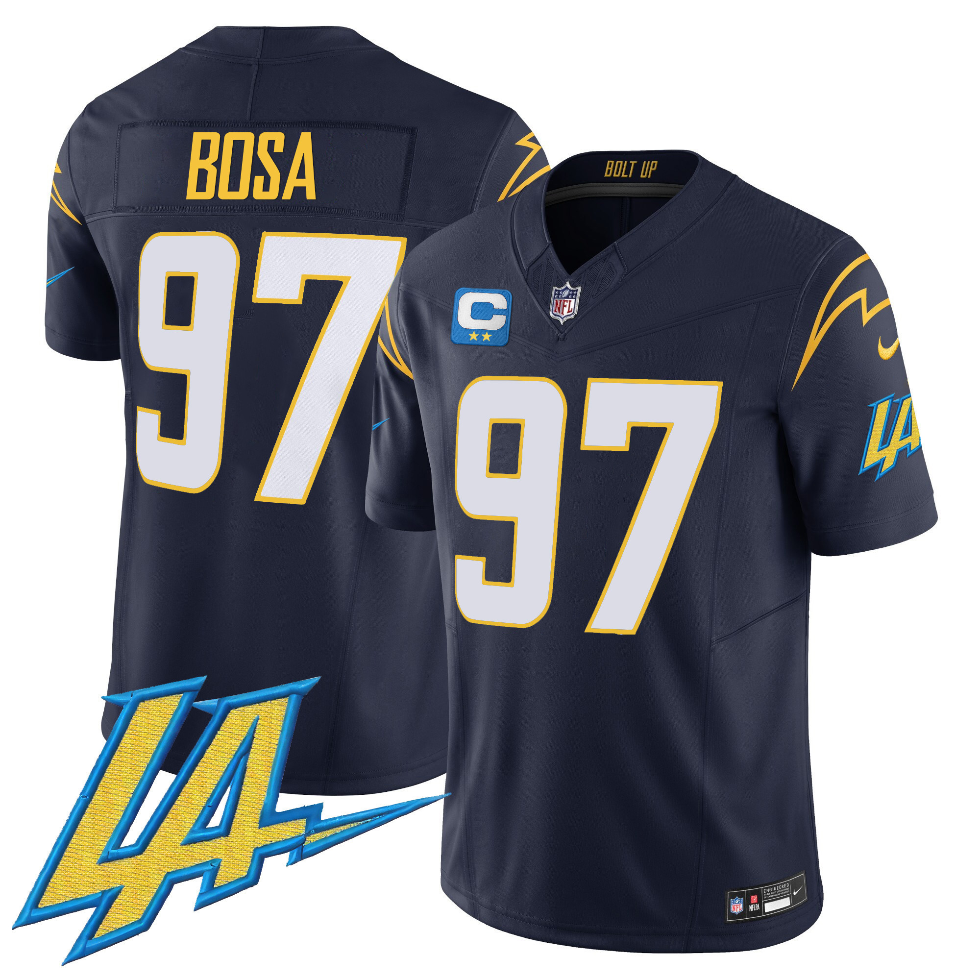 Joey Bosa Men's Los Angeles Chargers Vapor Limited Navy Jersey - All Stitched