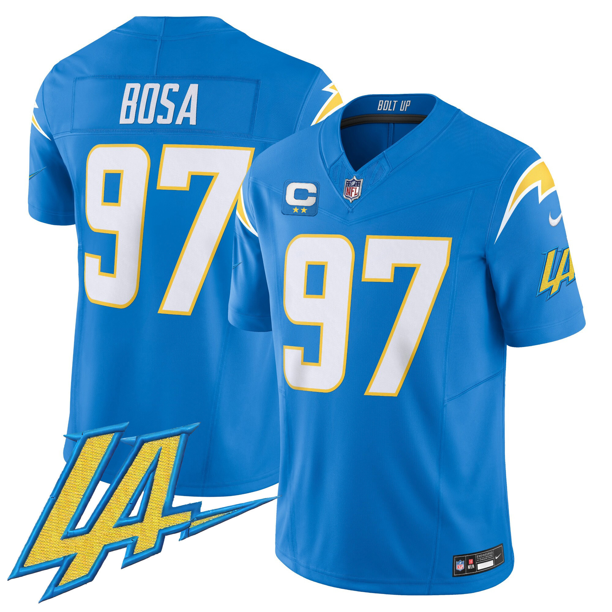 Joey Bosa Men's Los Angeles Chargers Vapor Limited Powder Blue Jersey - All Stitched