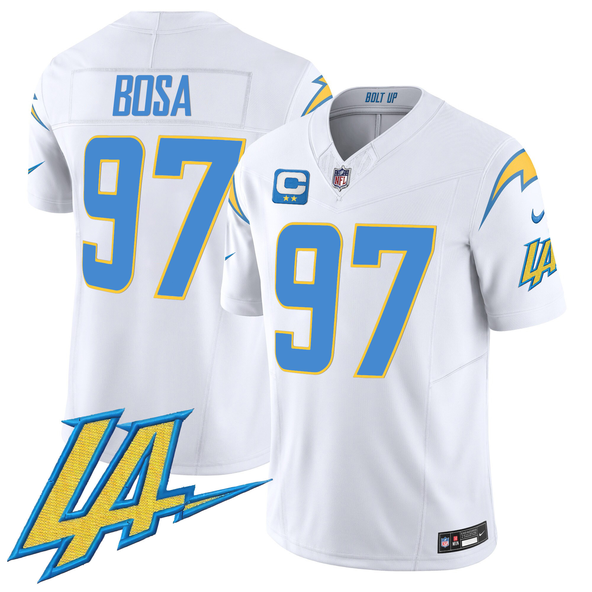 Joey Bosa Men's Los Angeles Chargers Vapor Limited White Jersey - All Stitched
