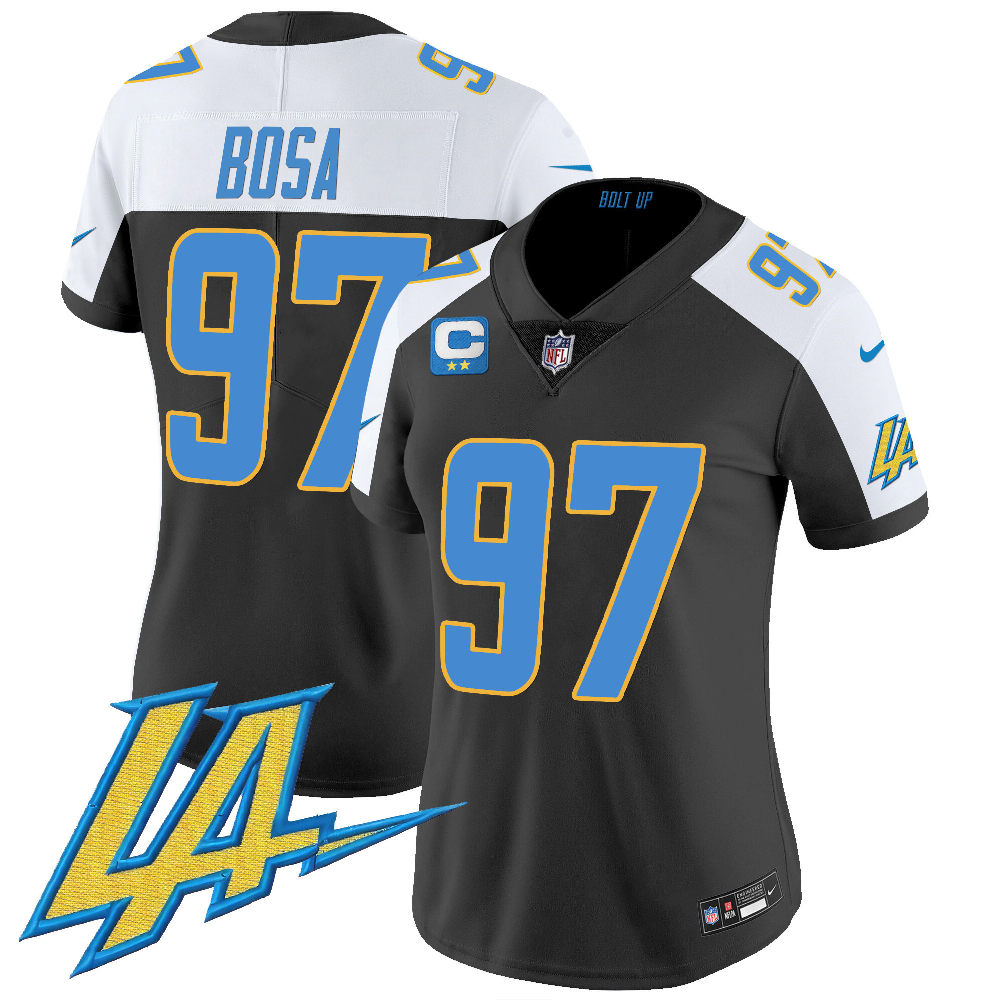 Joey Bosa Women's Los Angeles Chargers Vapor Limited Black Alternate Jersey - All Stitched