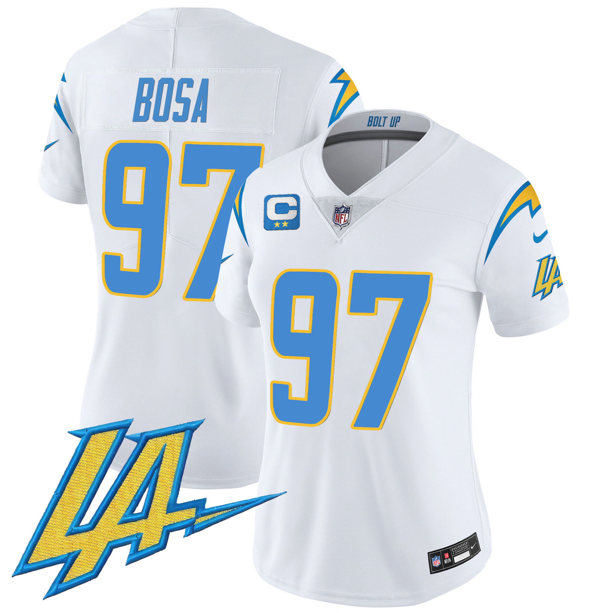 Joey Bosa Women's Los Angeles Chargers Vapor Limited White Jersey - All Stitched