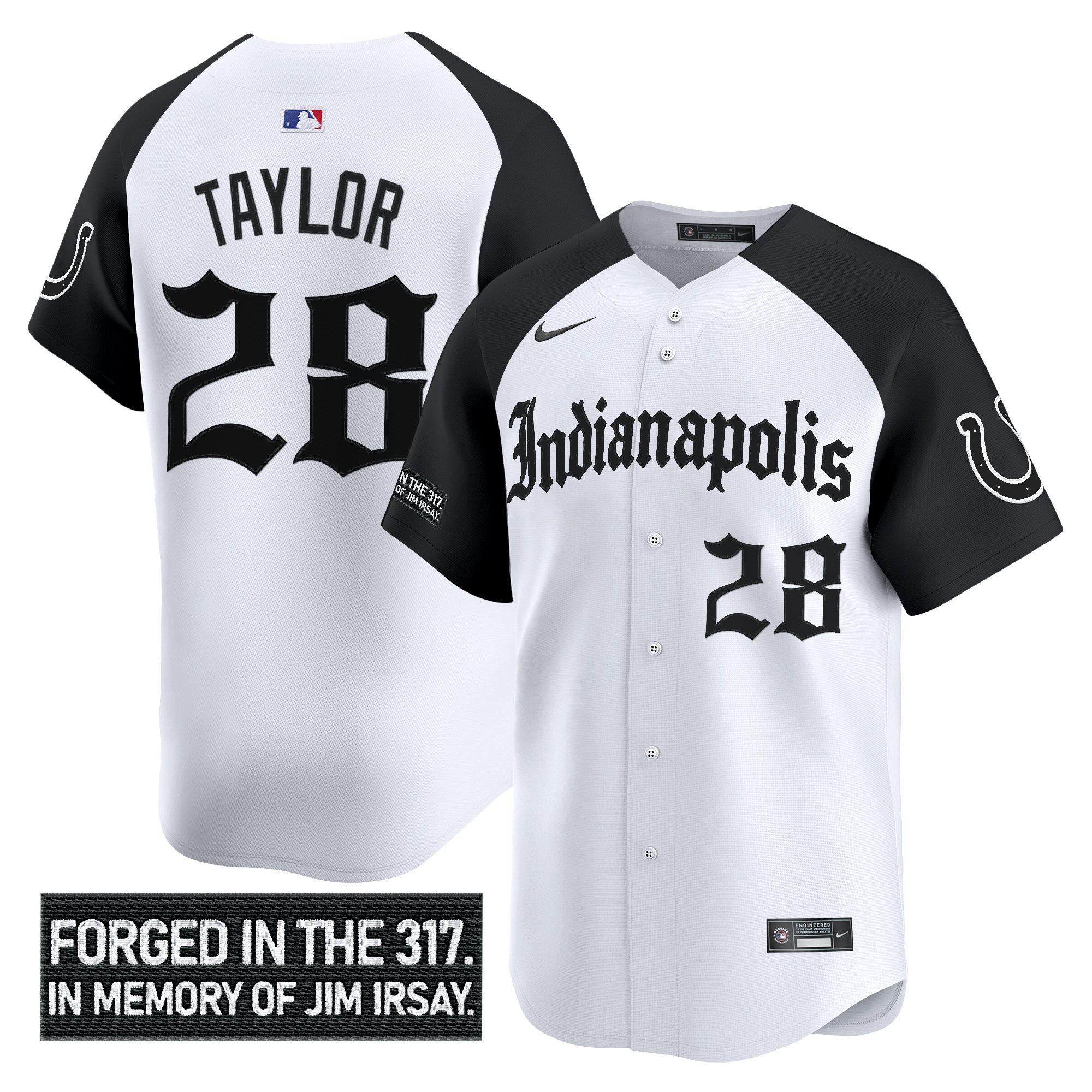 Jonathan Taylor Men's Indianapolis Colts 'Jim Irsay Tribute' Vapor Baseball Alternate Jersey - All Stitched
