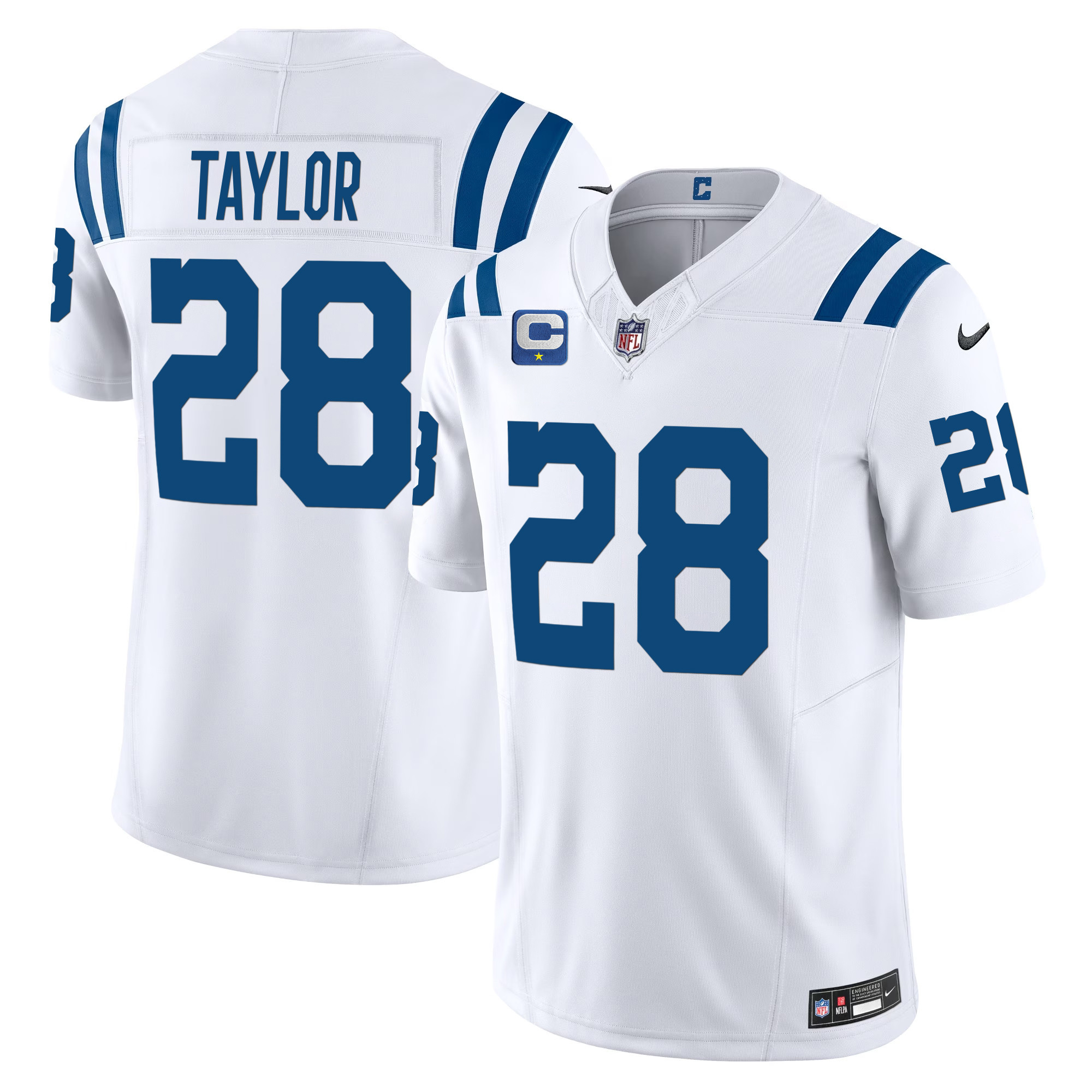 Jonathan Taylor Men's Indianapolis Colts Vapor Limited White Jersey - All Stitched