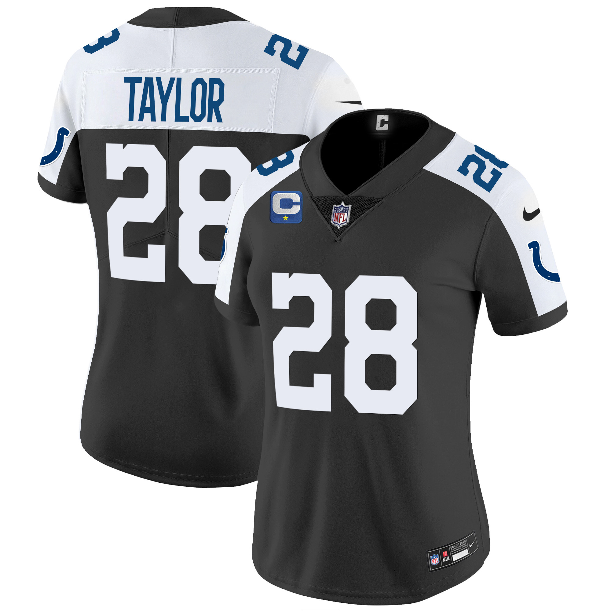 Jonathan Taylor Women's Indianapolis Colts Vapor Limited Black Alternate Jersey - All Stitched