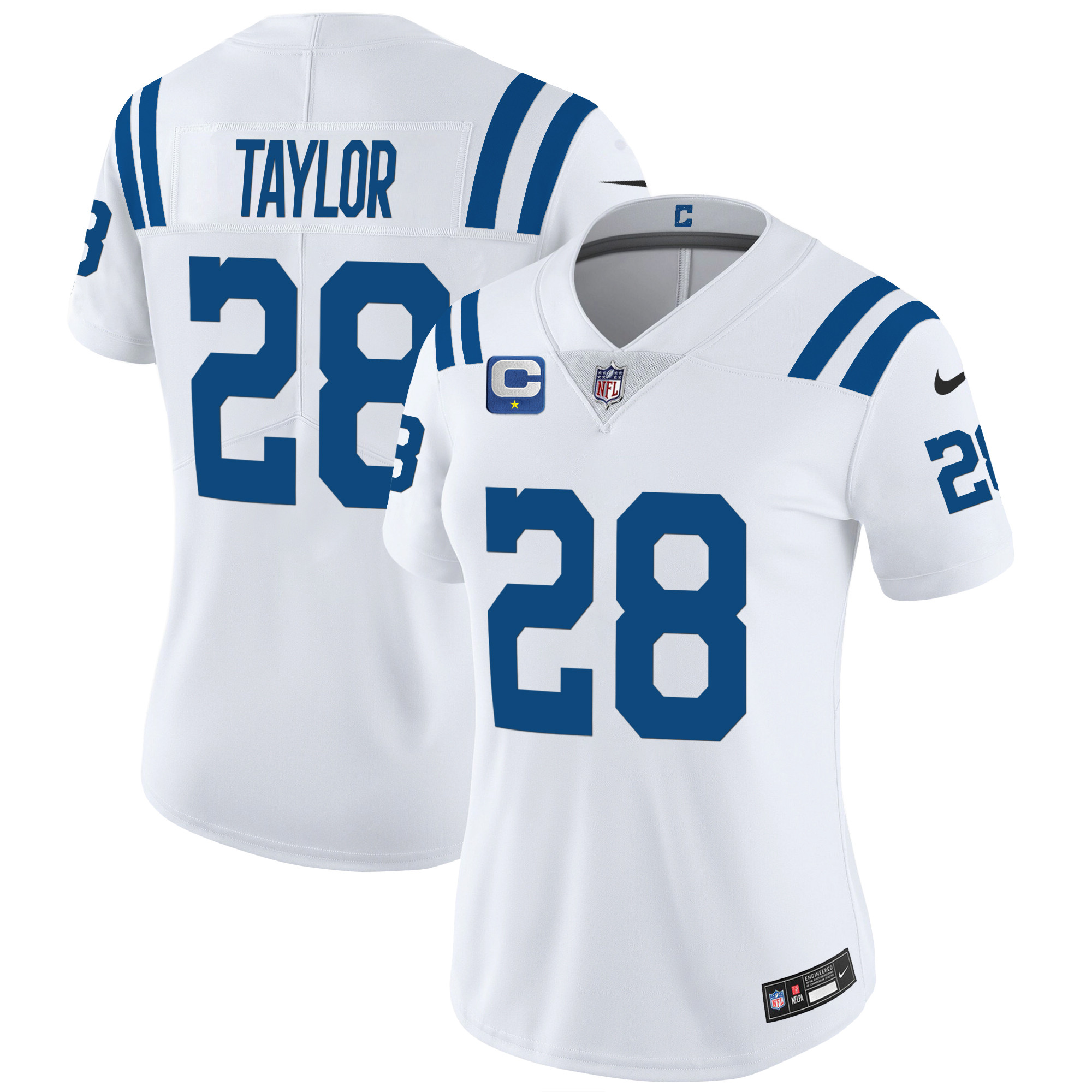 Jonathan Taylor Women's Indianapolis Colts Vapor Limited White Jersey - All Stitched