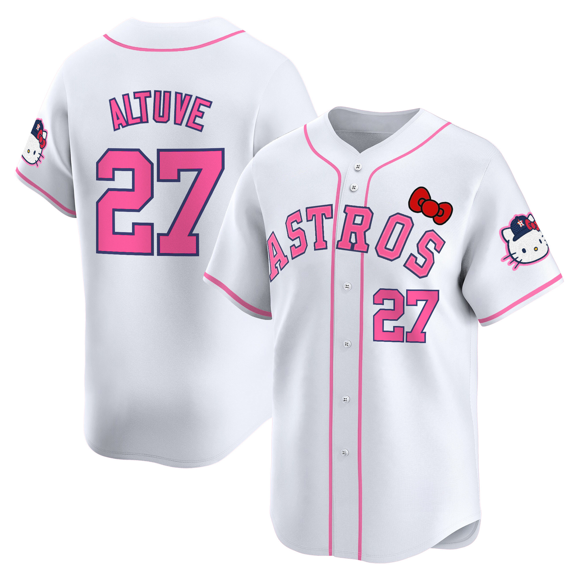 JosÃƒÂ© Altuve Youth's Houston Astros Hello Kitty Vapor Premier Limited White Jersey V2 - All Stitched