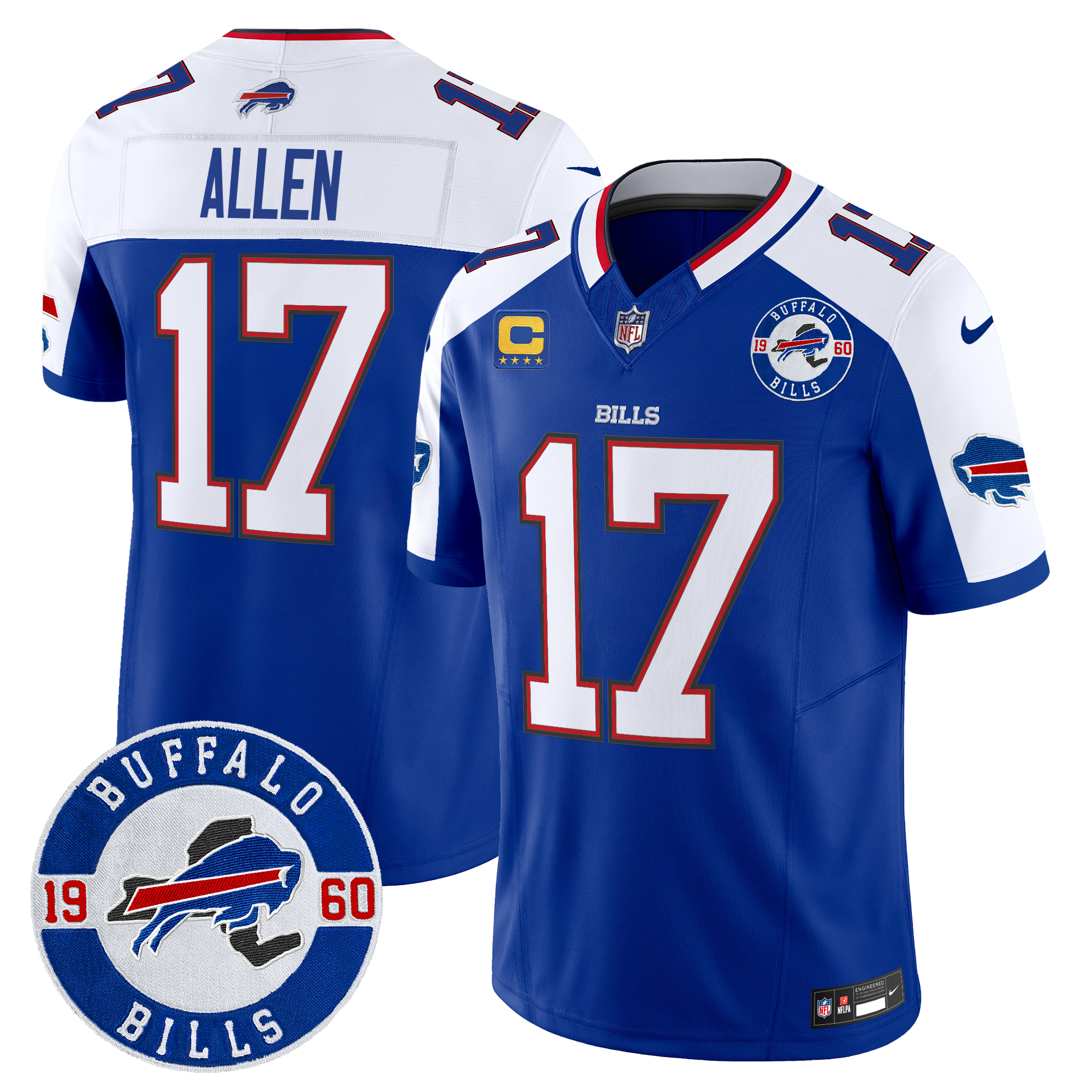 Josh Allen Men's Buffalo Bills 2024 Vapor Limited Royal Alternate Jersey - All Stitched