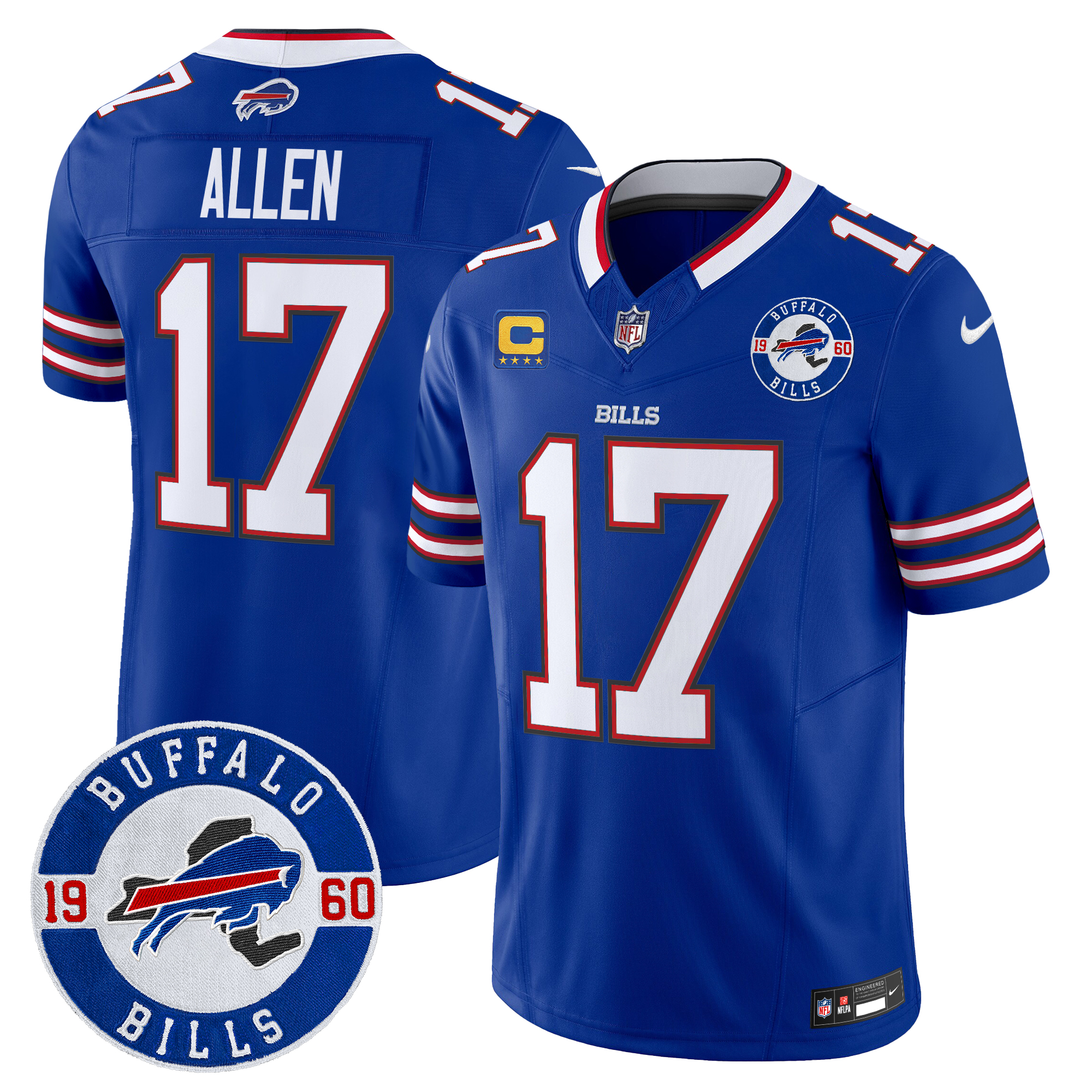 Josh Allen Men's Buffalo Bills 2024 Vapor Limited Royal Jersey - All Stitched