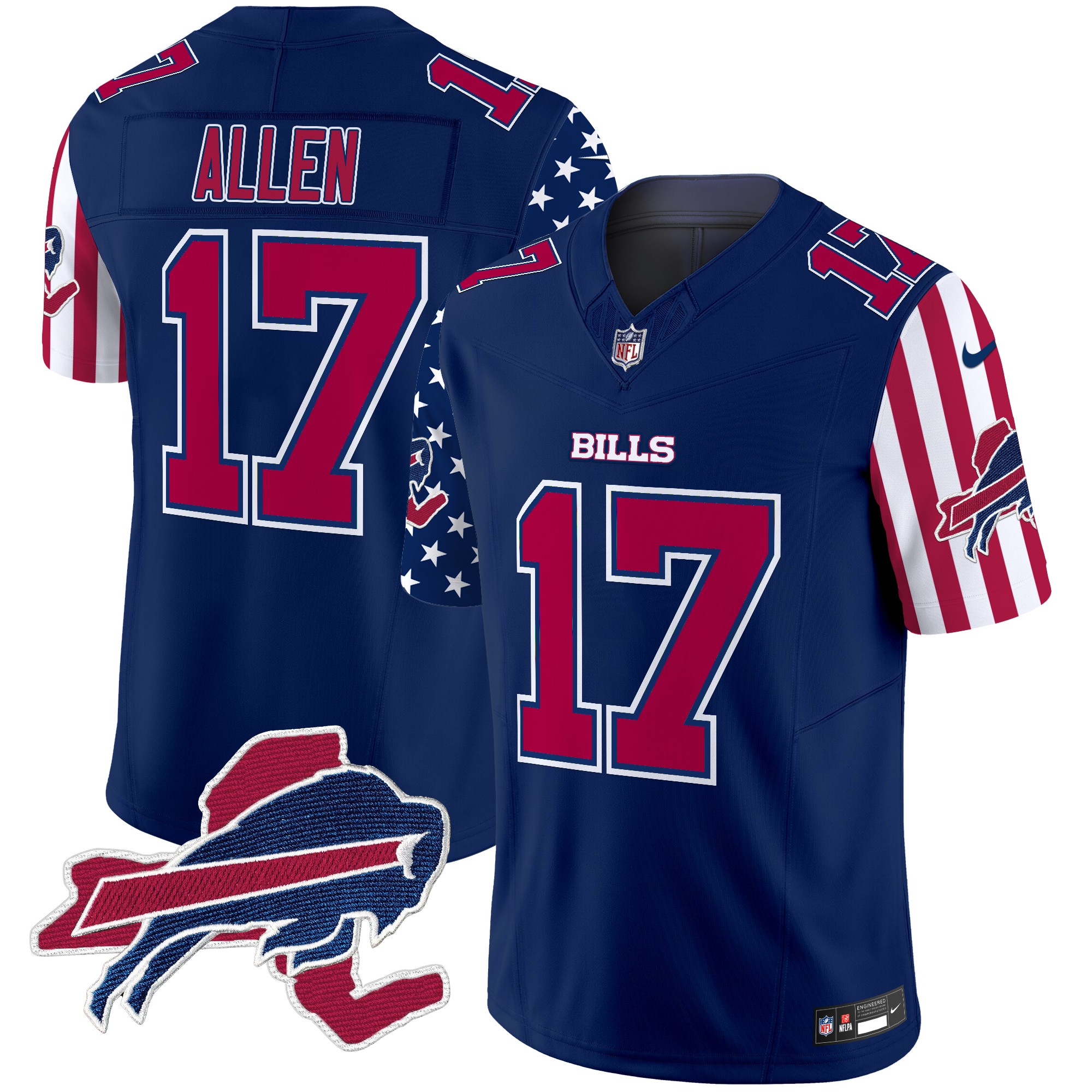 Josh Allen Men's Buffalo Bills American Style Vapor Limited Royal Jersey - All Stitched