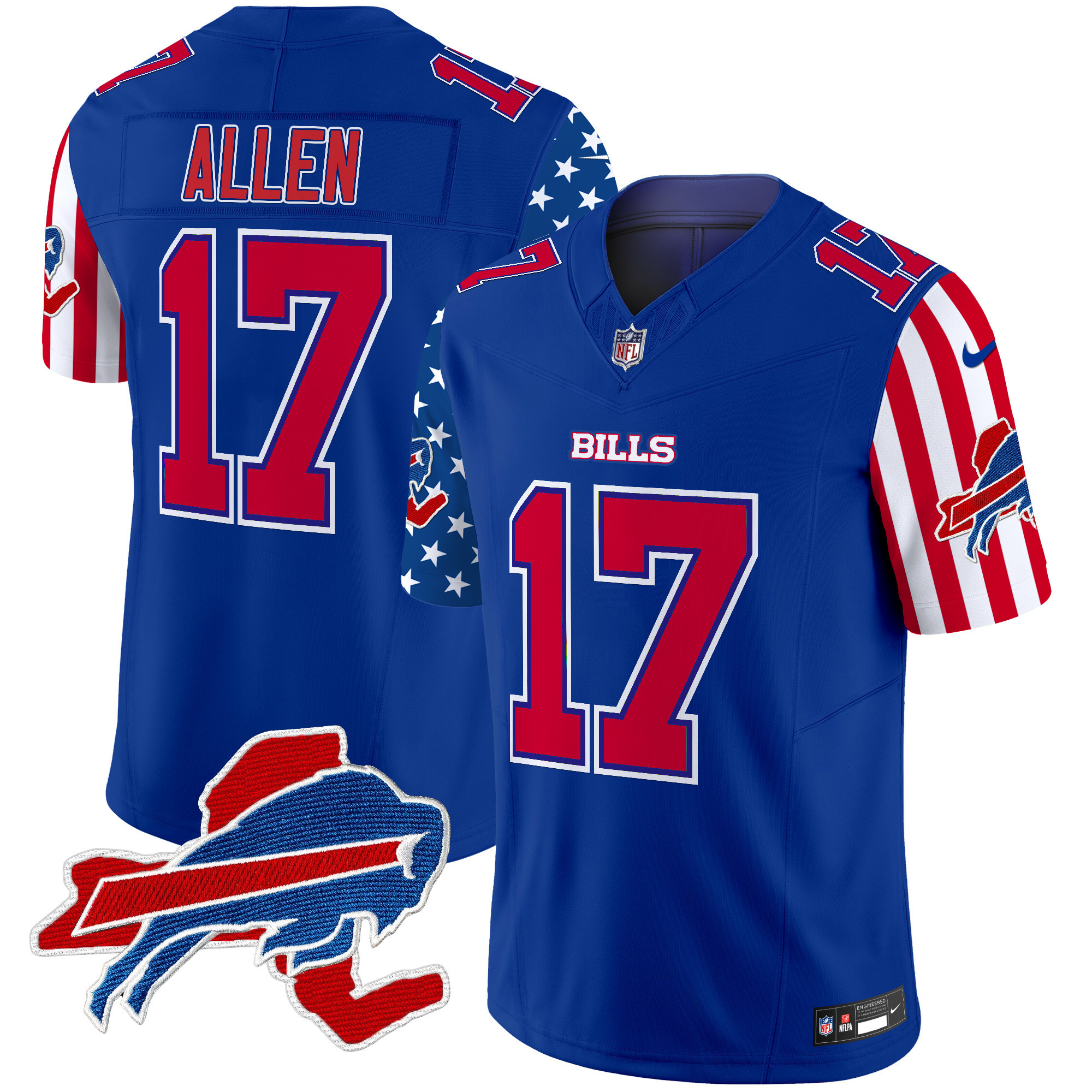 Josh Allen Men's Buffalo Bills American Style Vapor Limited Royal Jersey - All Stitched