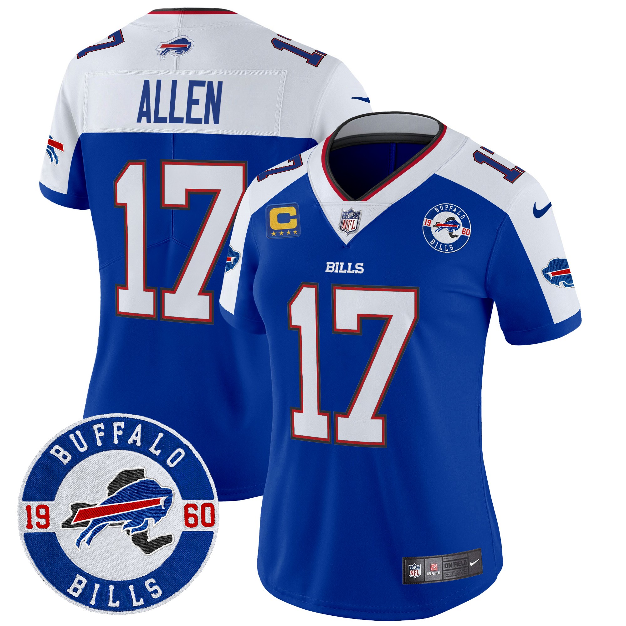 Josh Allen Women's Buffalo Bills 2024 Vapor Limited Royal Alternate Jersey - All Stitched