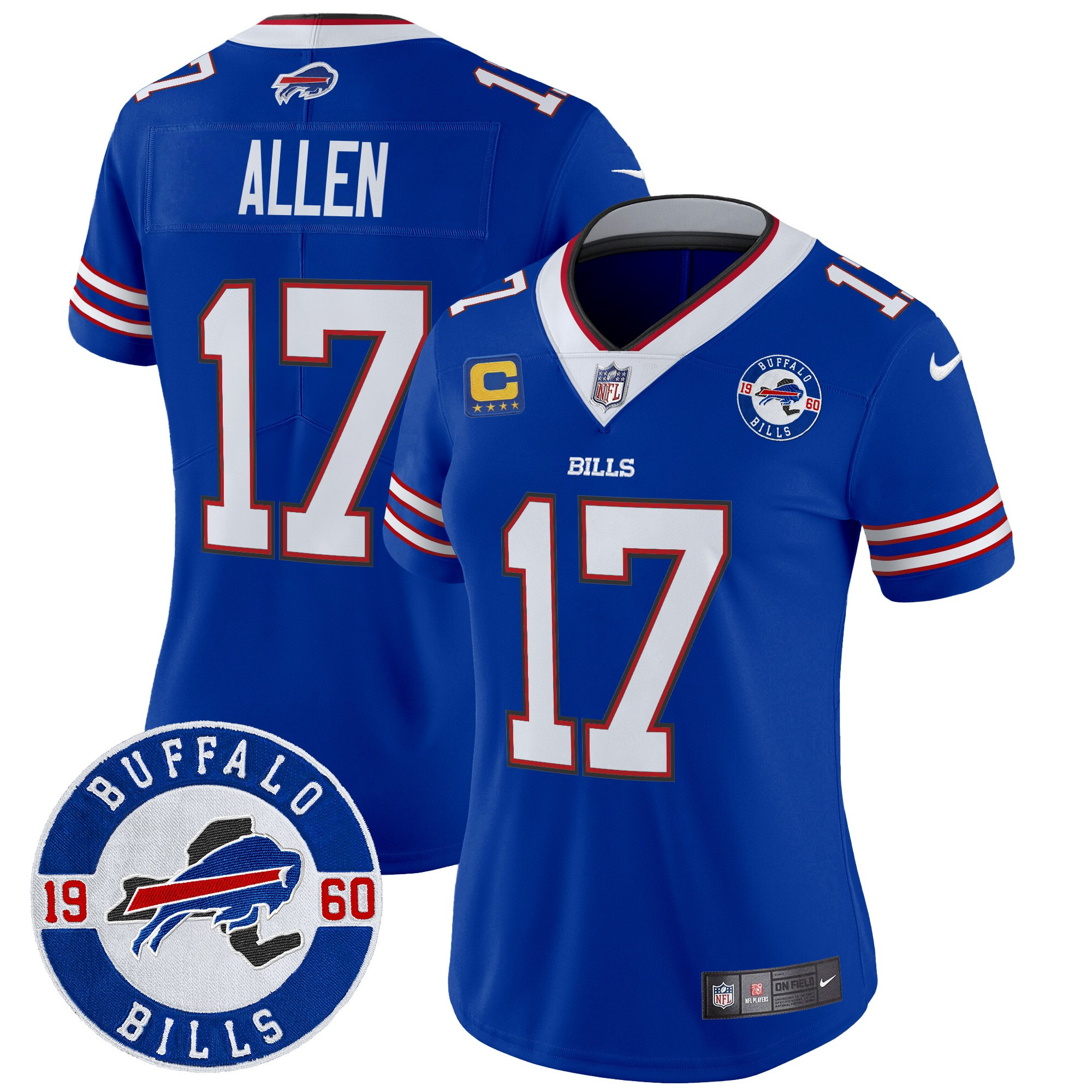 Josh Allen Women's Buffalo Bills 2024 Vapor Limited Royal Jersey - All Stitched