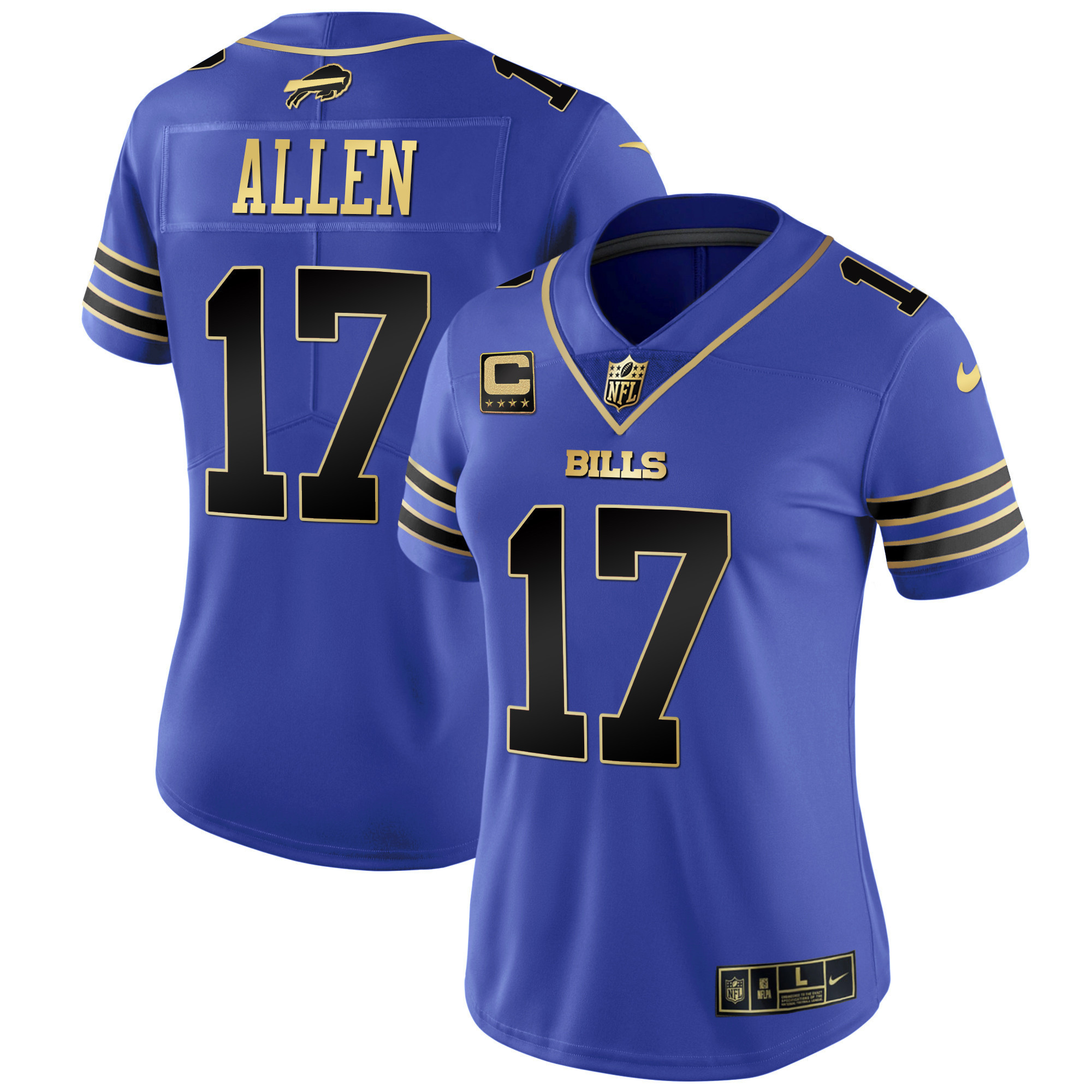 Josh Allen Women's Buffalo Bills Black Red Vapor Royal Black Jersey - All Stitched