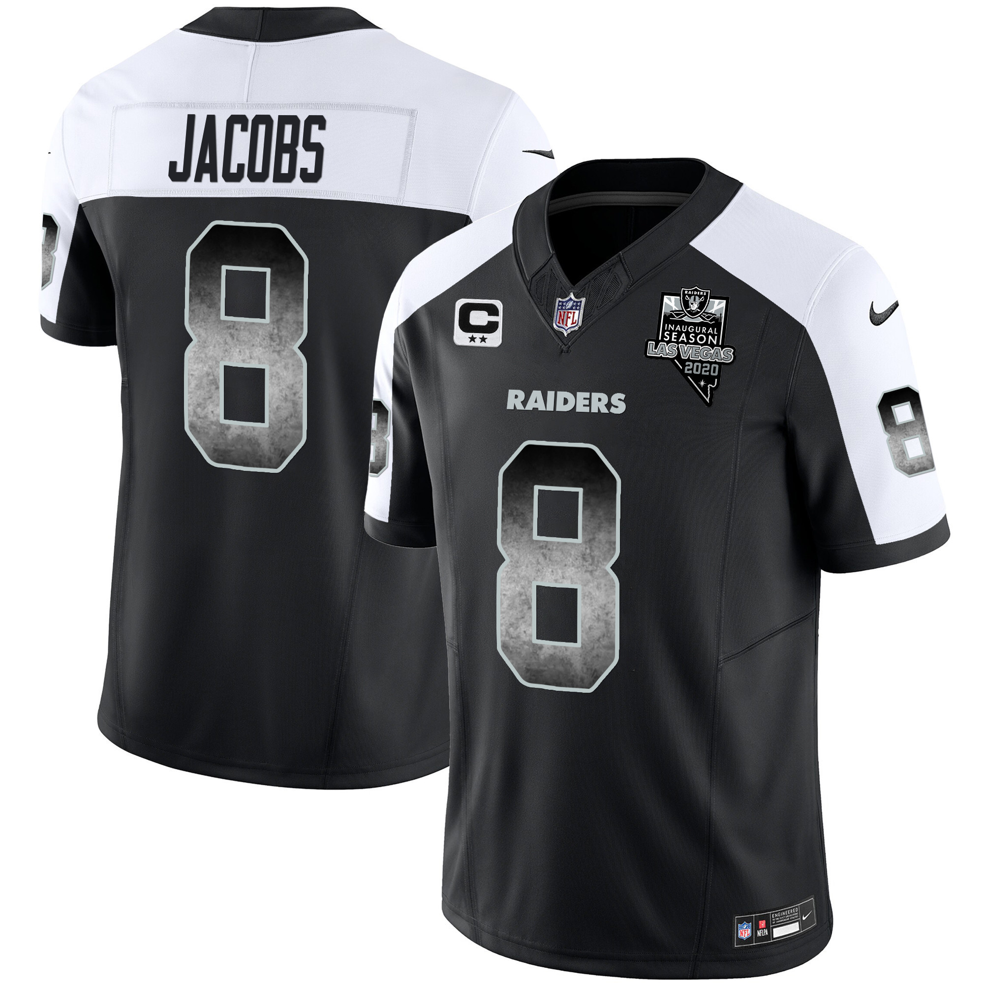 Josh Jacobs Men's Las Vegas Raiders Arch Smoke Vapor Alternate Jersey - All Stitched