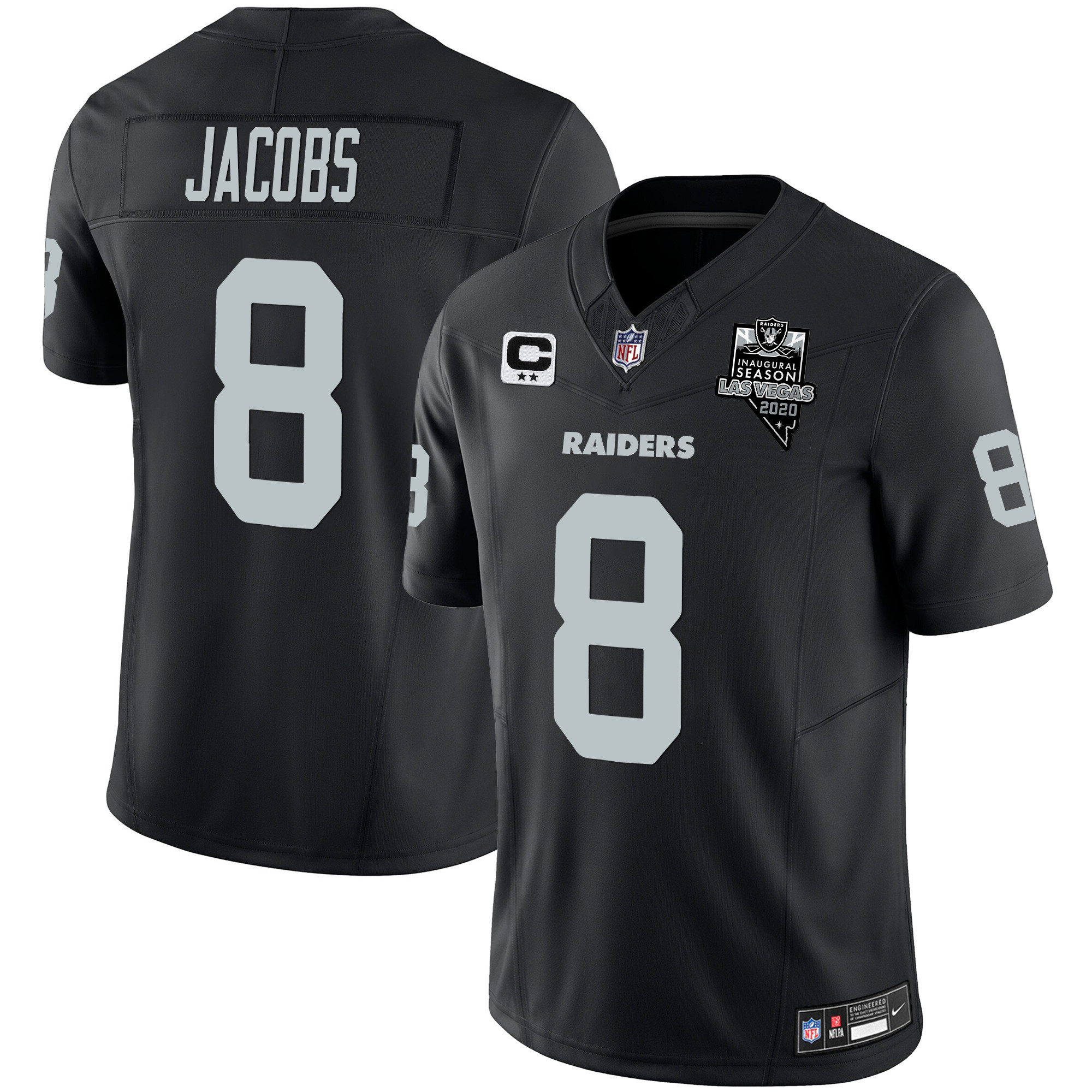 Josh Jacobs Men's Las Vegas Raiders Vapor Limited Black Jersey - All Stitched