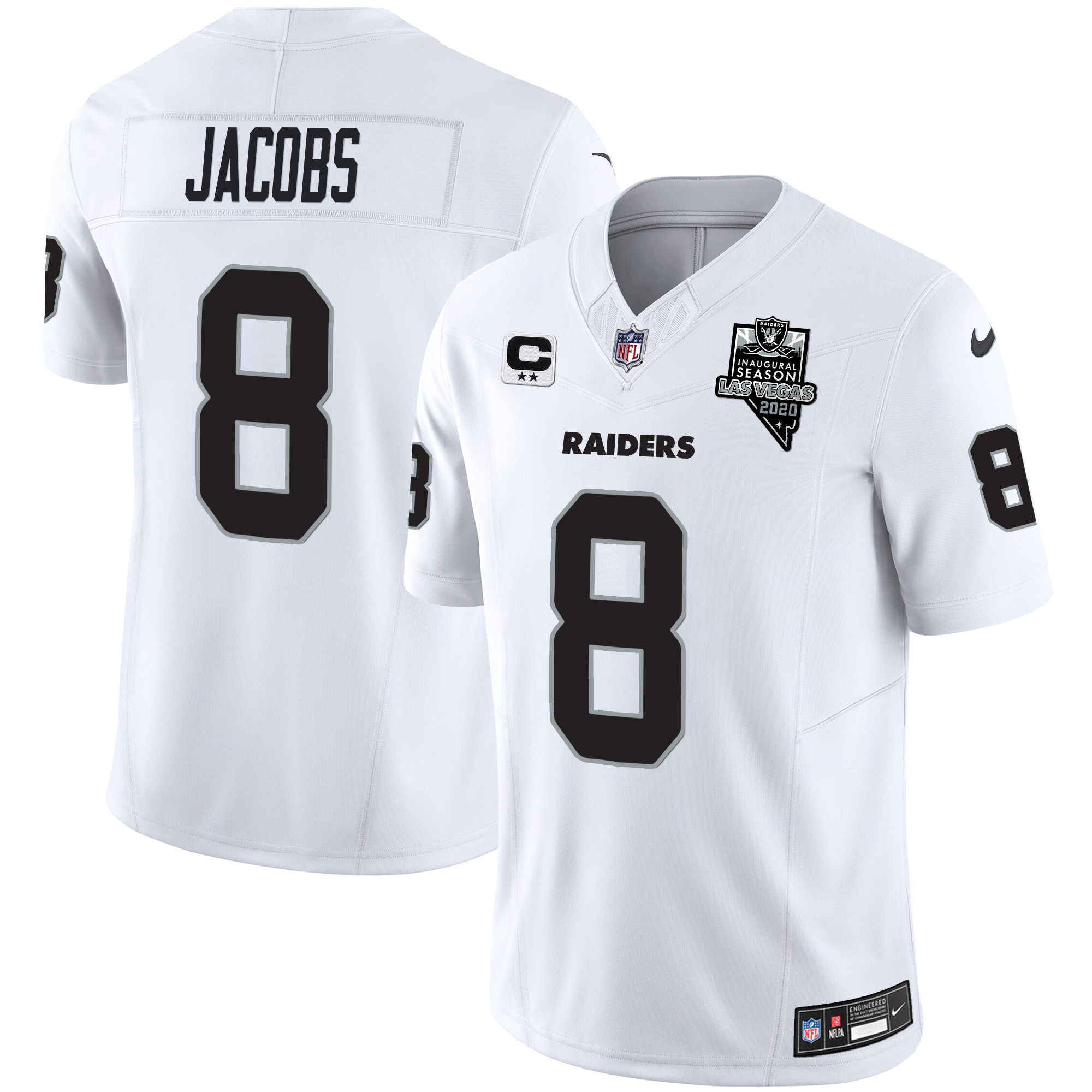 Josh Jacobs Men's Las Vegas Raiders Vapor Limited White Jersey - All Stitched
