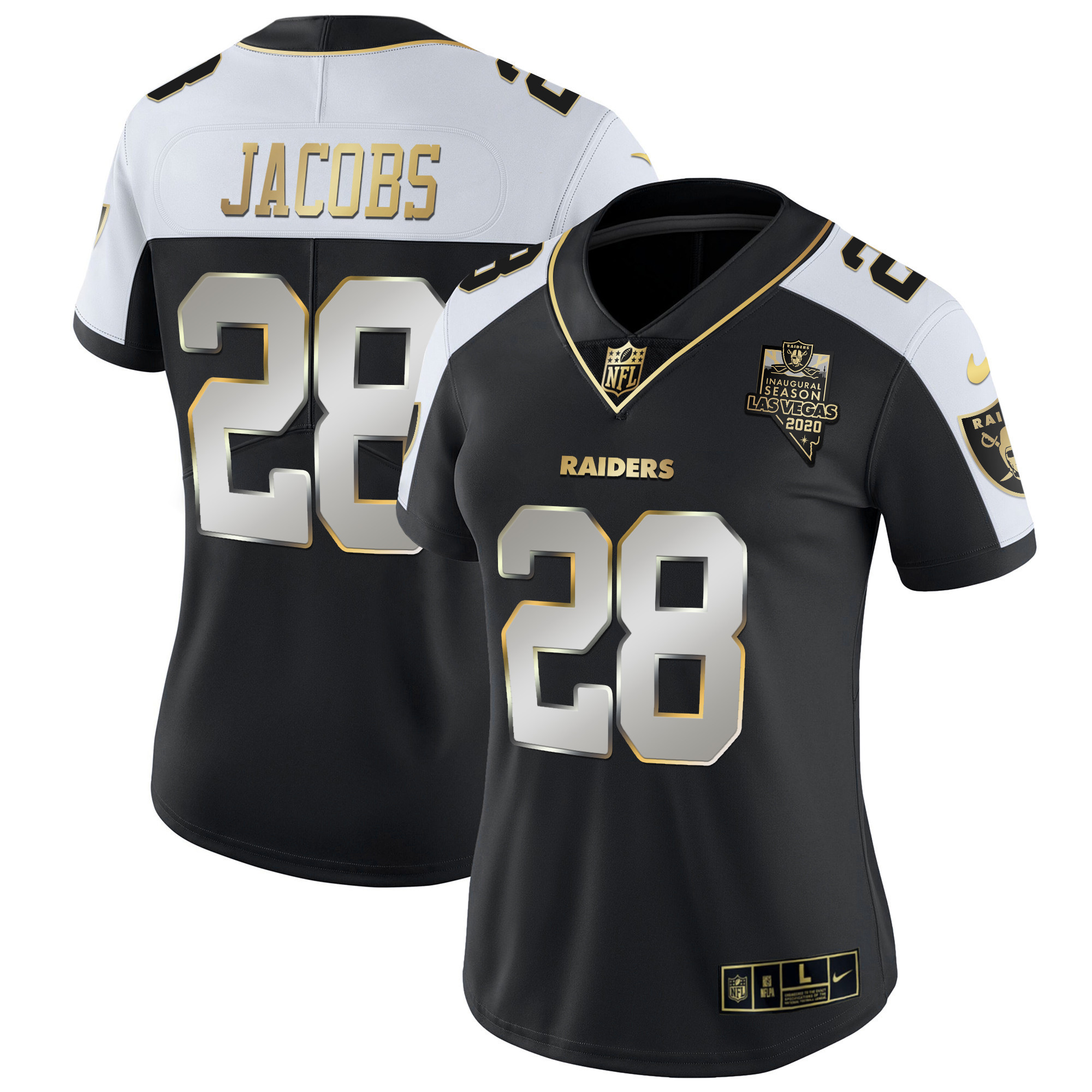 Josh Jacobs Women's Las Vegas Raiders Vapor Gold Alternate Limited Jersey - All Stitched