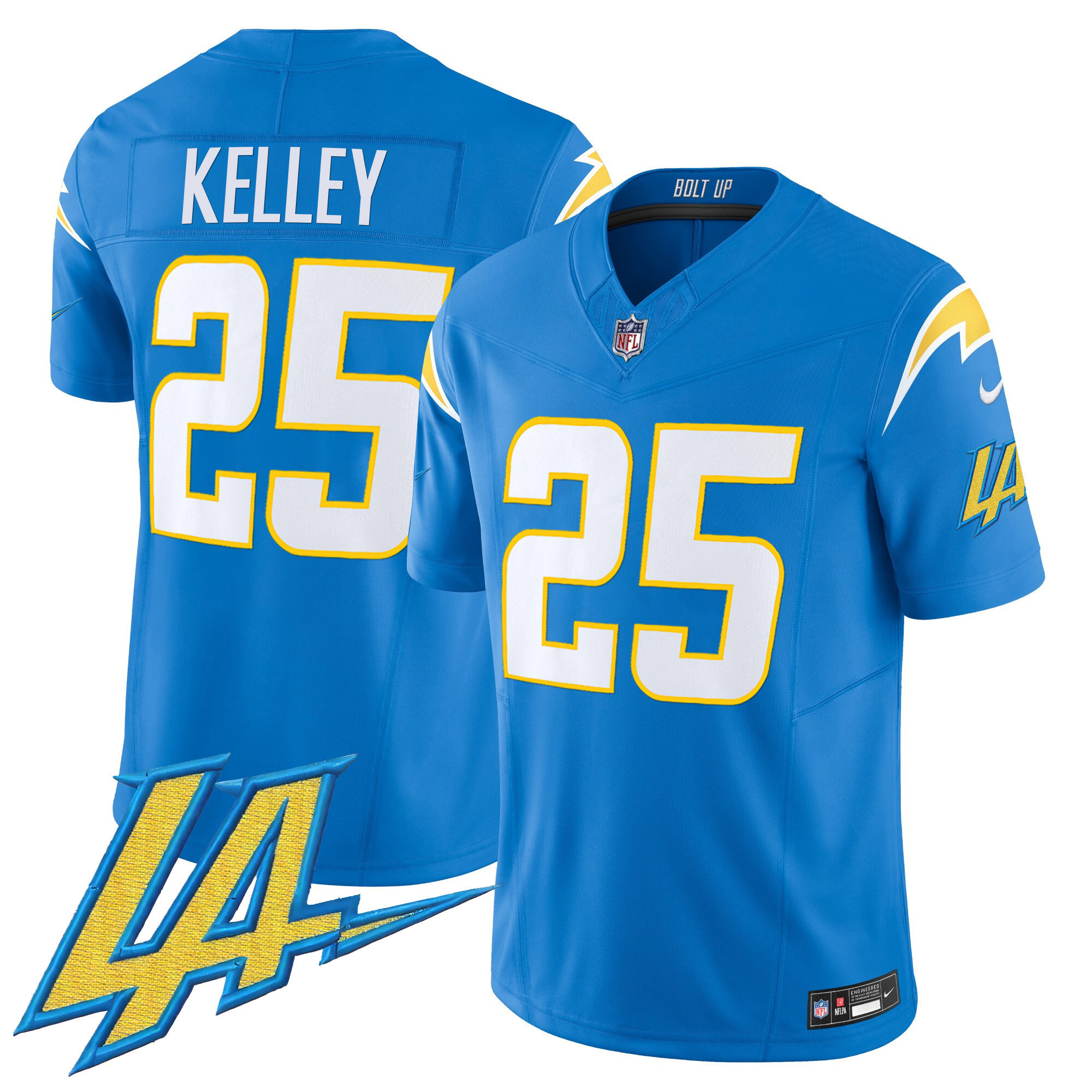 Joshua Kelley Men's Los Angeles Chargers Vapor Limited Powder Blue Jersey - All Stitched