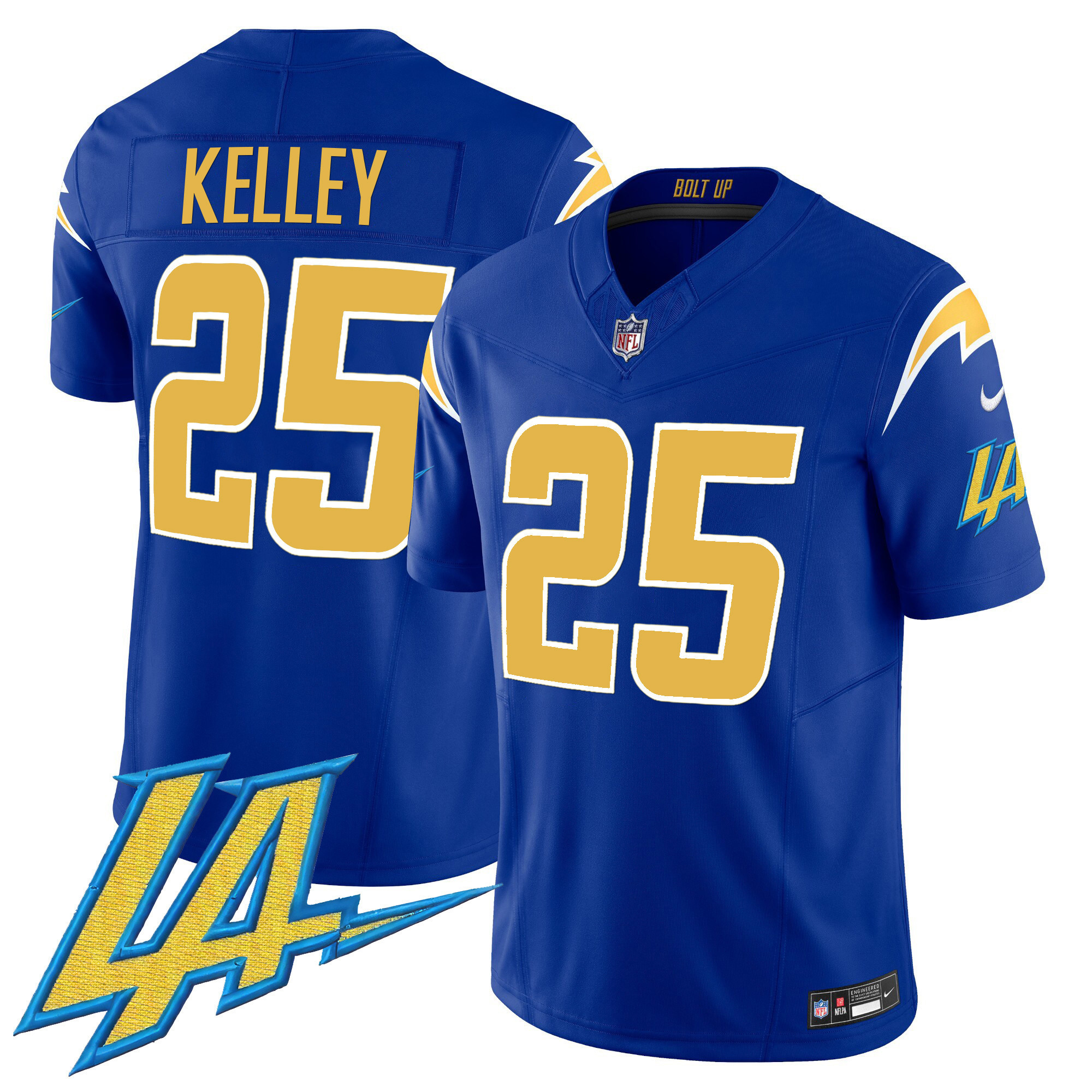 Joshua Kelley Men's Los Angeles Chargers Vapor Limited Royal Jersey - All Stitched