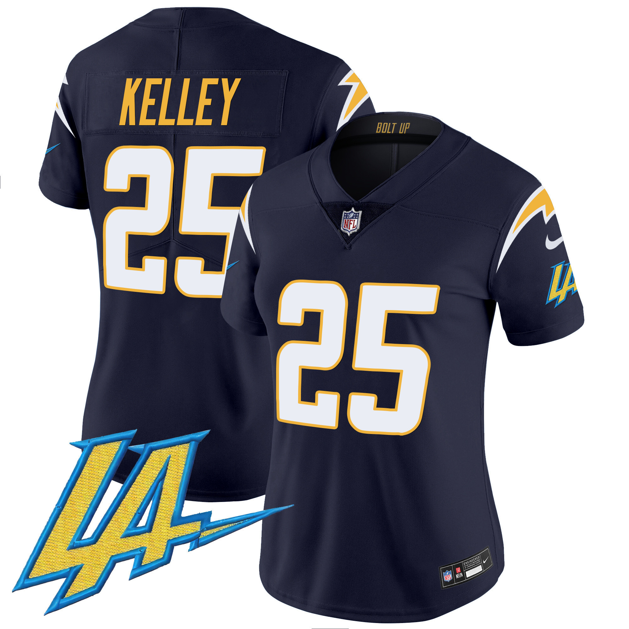 Joshua Kelley Women's Los Angeles Chargers Vapor Limited Navy Jersey - All Stitched