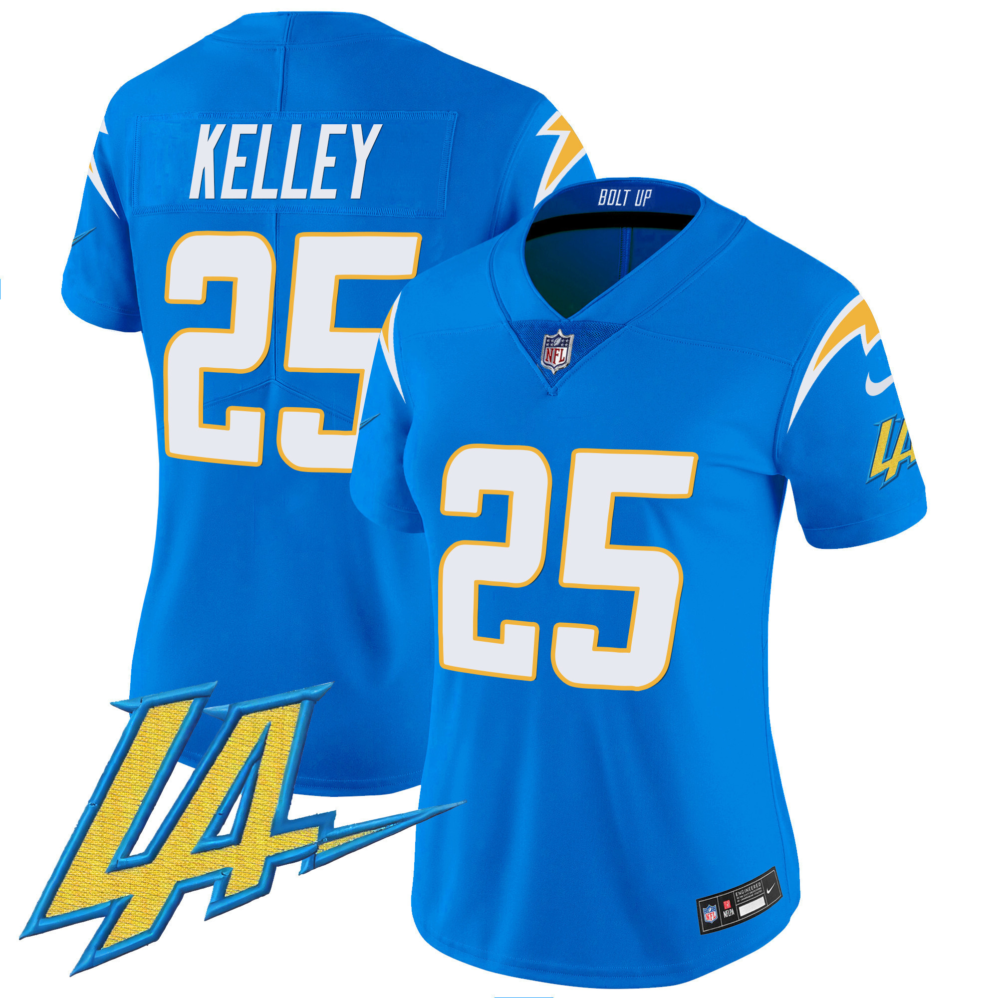 Joshua Kelley Women's Los Angeles Chargers Vapor Limited Powder Blue Jersey - All Stitched