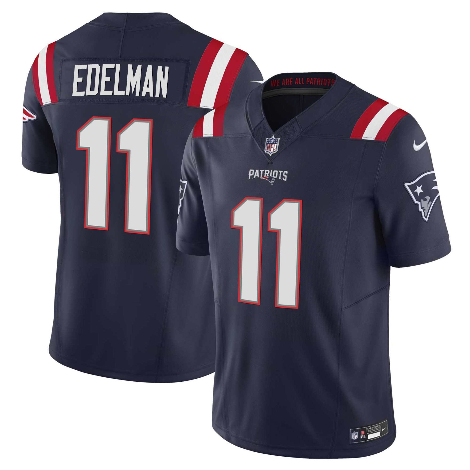 Julian Edelman Men's New England Patriots Vapor Limited Navy Jersey - All Stitched