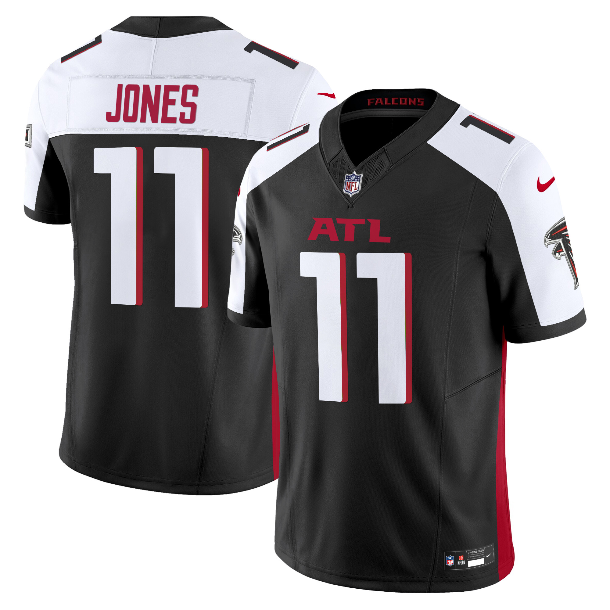 Julio Jones Men's Atlanta Falcons 2024 Vapor Limited Black Alternate Jersey - All Stitched