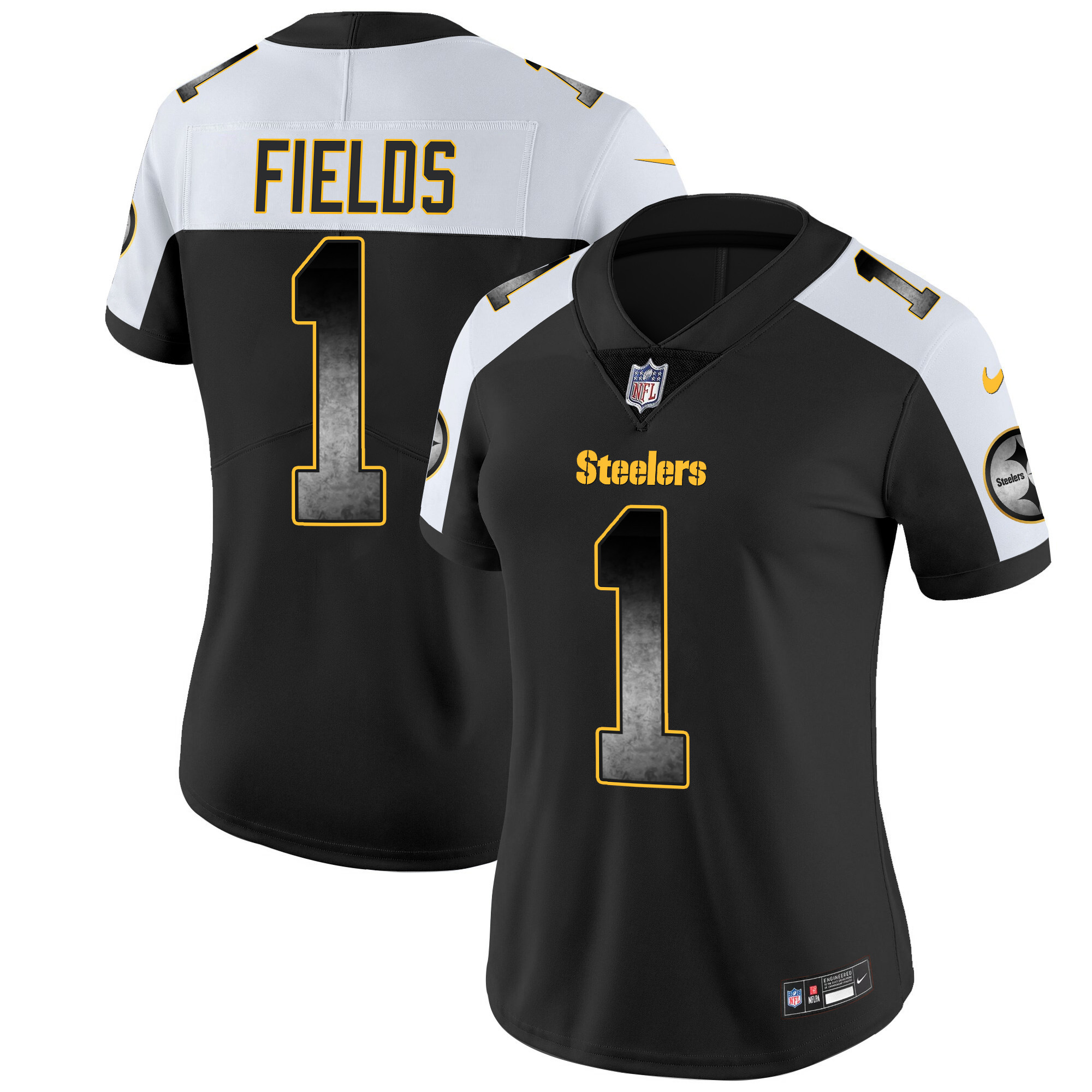 Justin Fields Women's Pittsburgh Steelers Arch Smoke Vapor Alternate Jersey - All Stitched