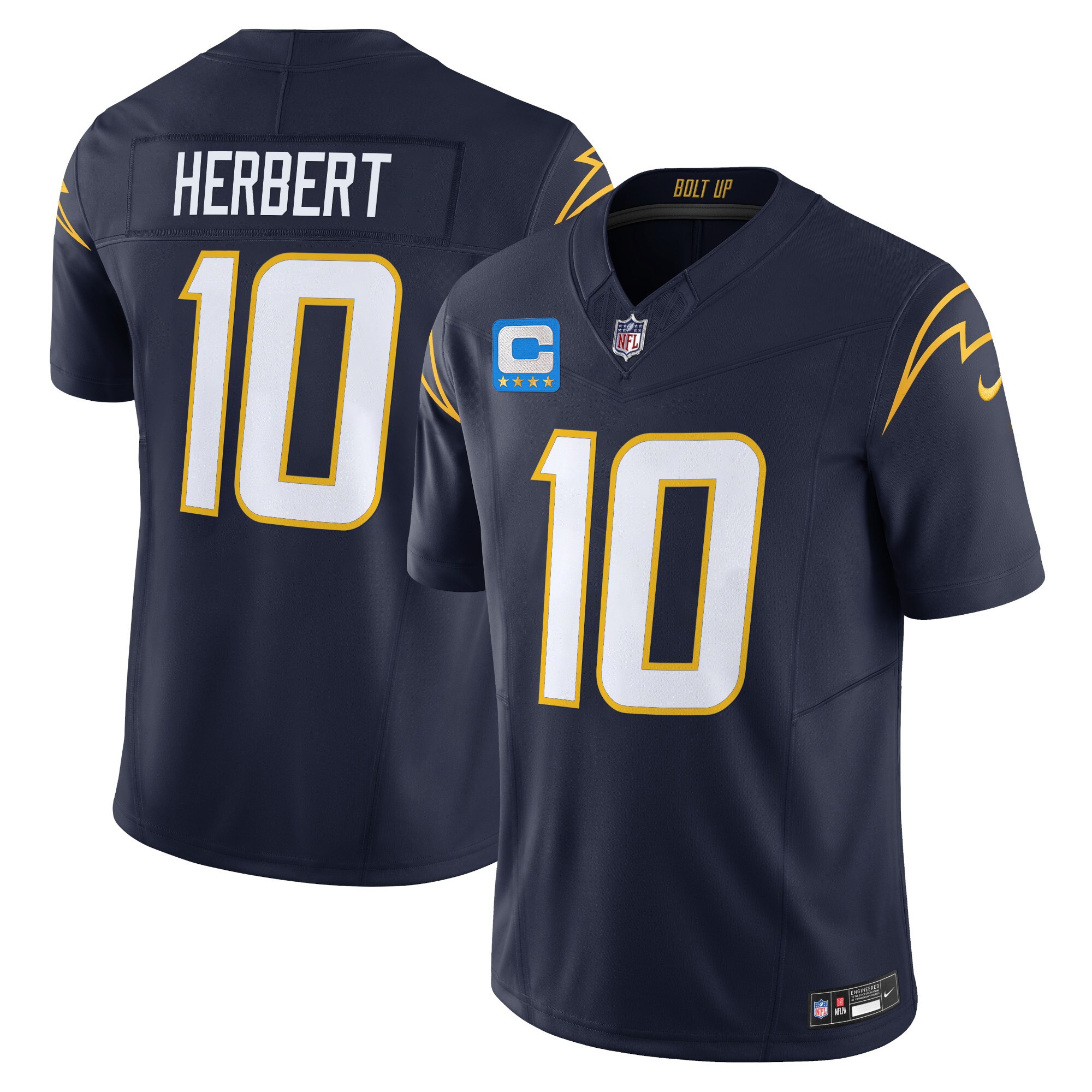 Justin Herbert Men's Los Angeles Chargers 2024 Vapor Limited Navy Jersey - All Stitched