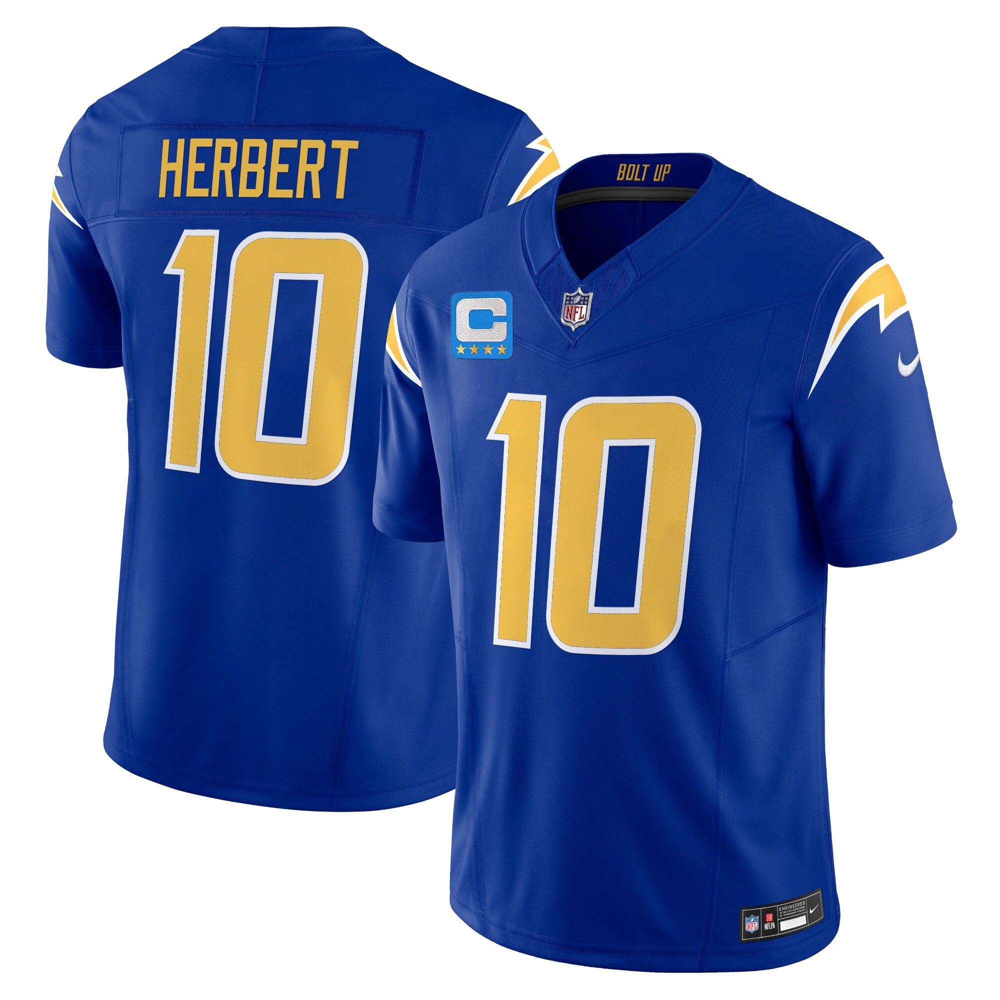 Justin Herbert Men's Los Angeles Chargers 2024 Vapor Limited Royal Jersey - All Stitched
