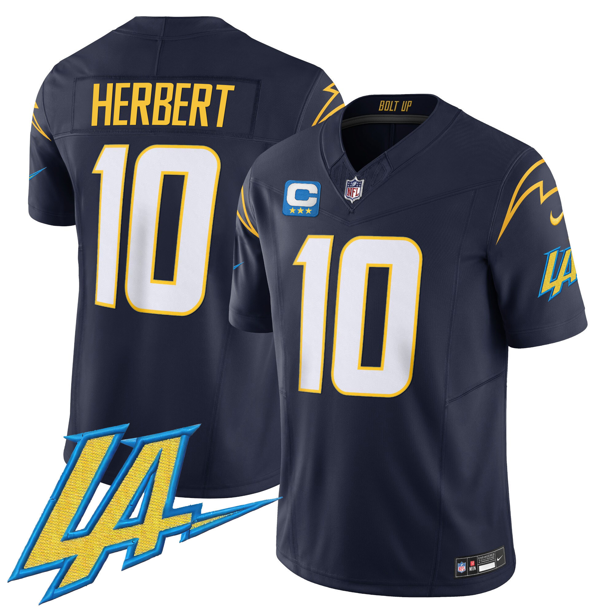 Justin Herbert Men's Los Angeles Chargers Vapor Limited Navy Jersey - All Stitched