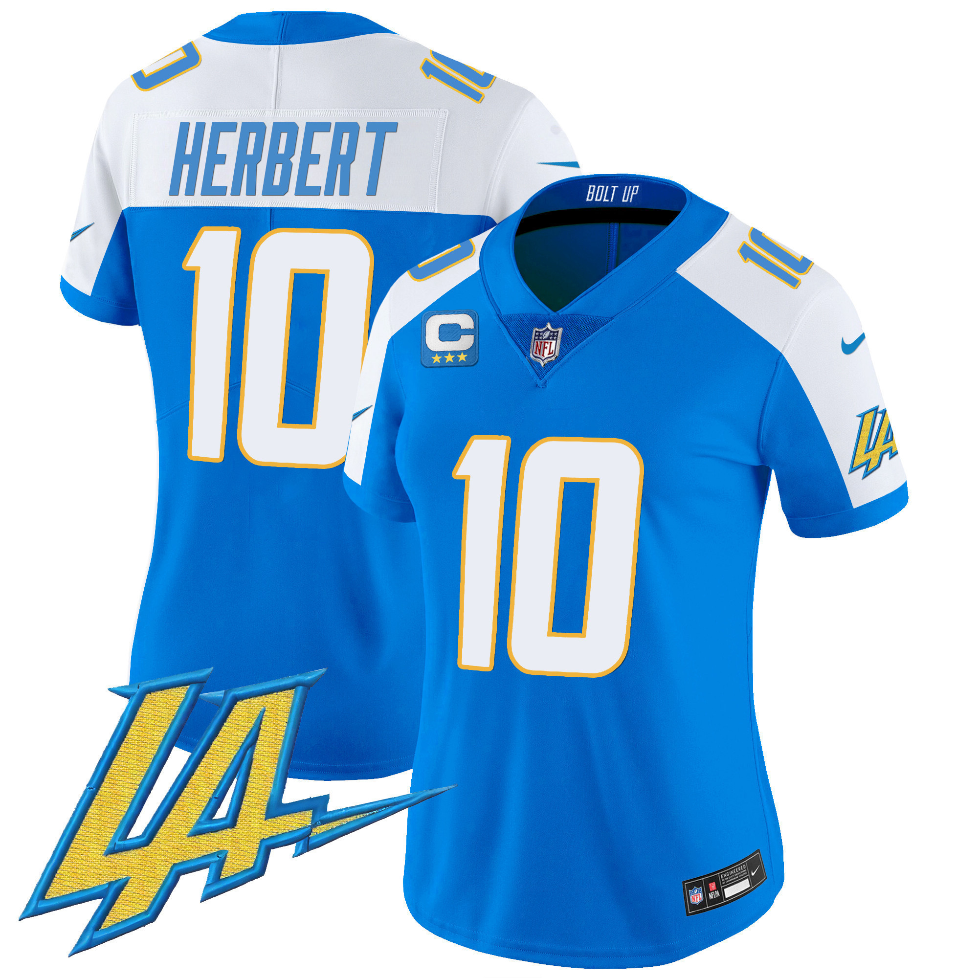 Justin Herbert Women's Los Angeles Chargers Vapor Limited Blue Alternate Jersey - All Stitched