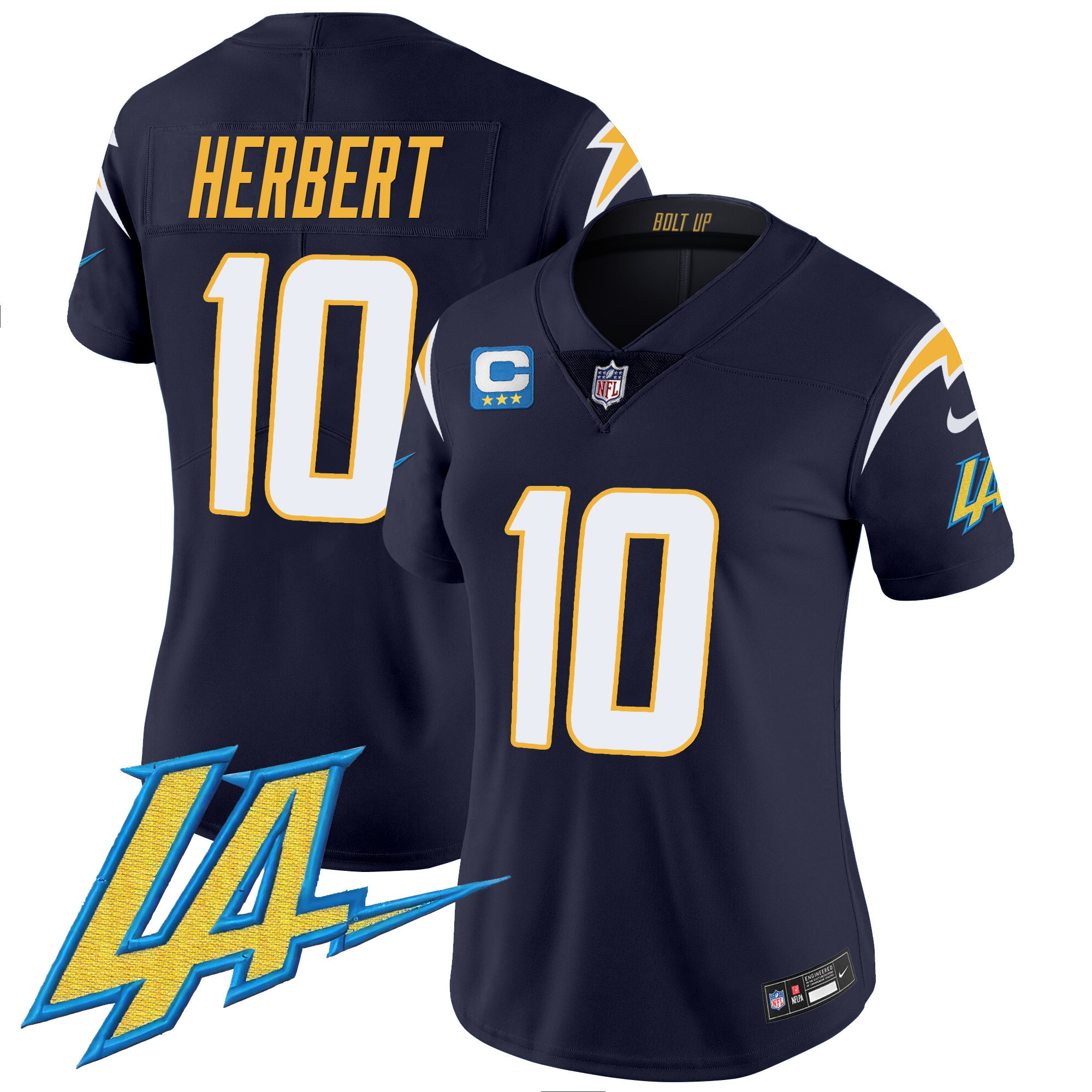 Justin Herbert Women's Los Angeles Chargers Vapor Limited Navy Jersey - All Stitched