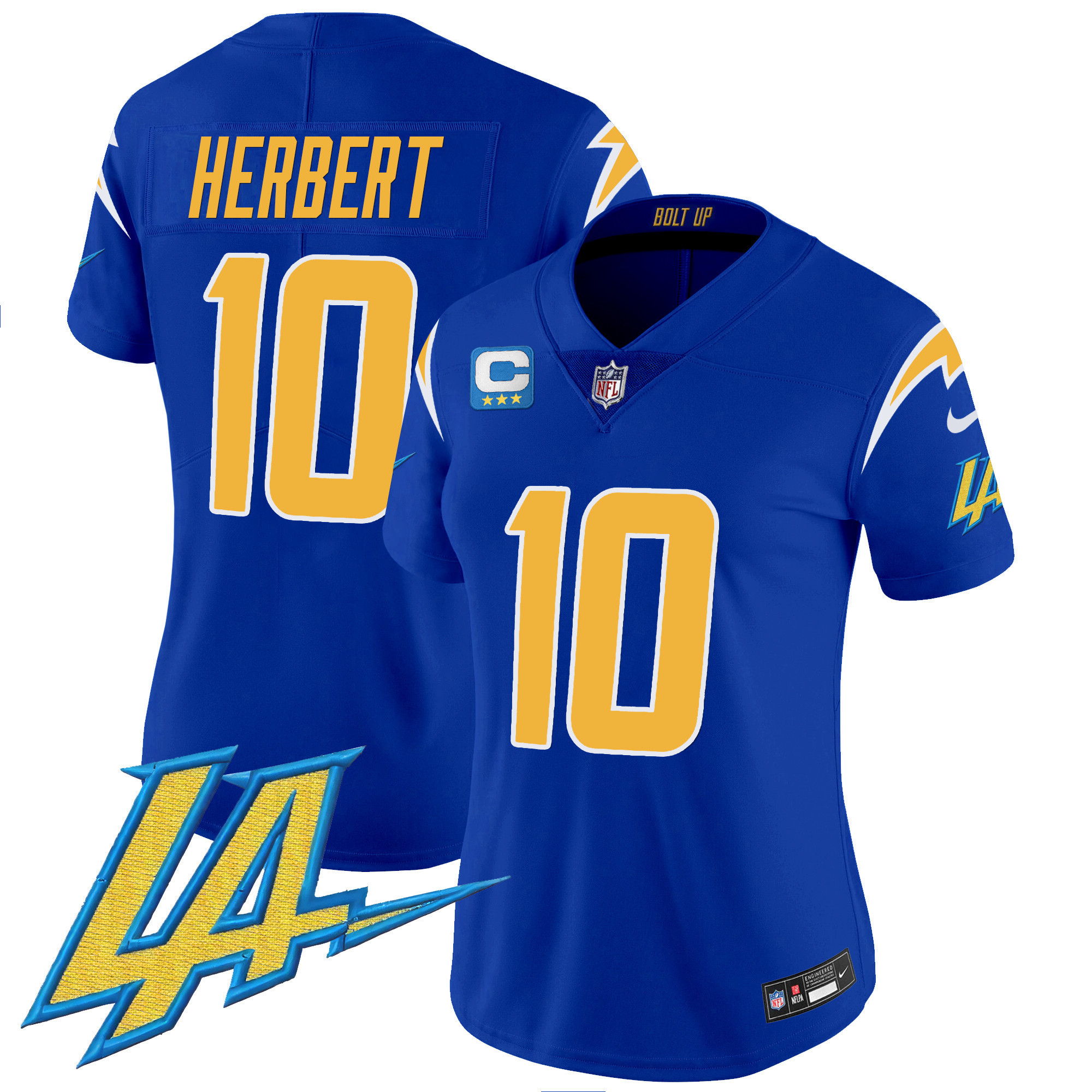 Justin Herbert Women's Los Angeles Chargers Vapor Limited Royal Jersey - All Stitched