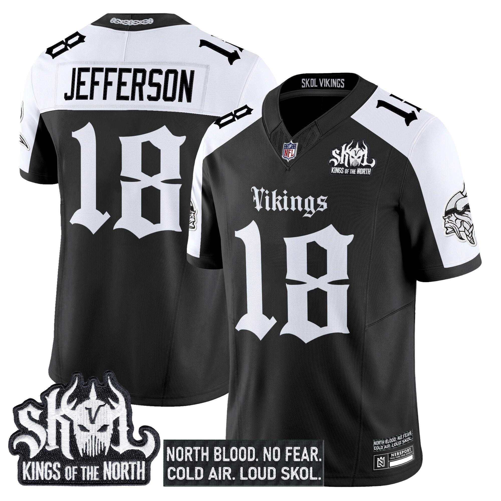 Justin Jefferson Men's Minnesota Vikings 'Gothic Norseblood Edition' Vapor Limited Alternate Jersey - All Stitched