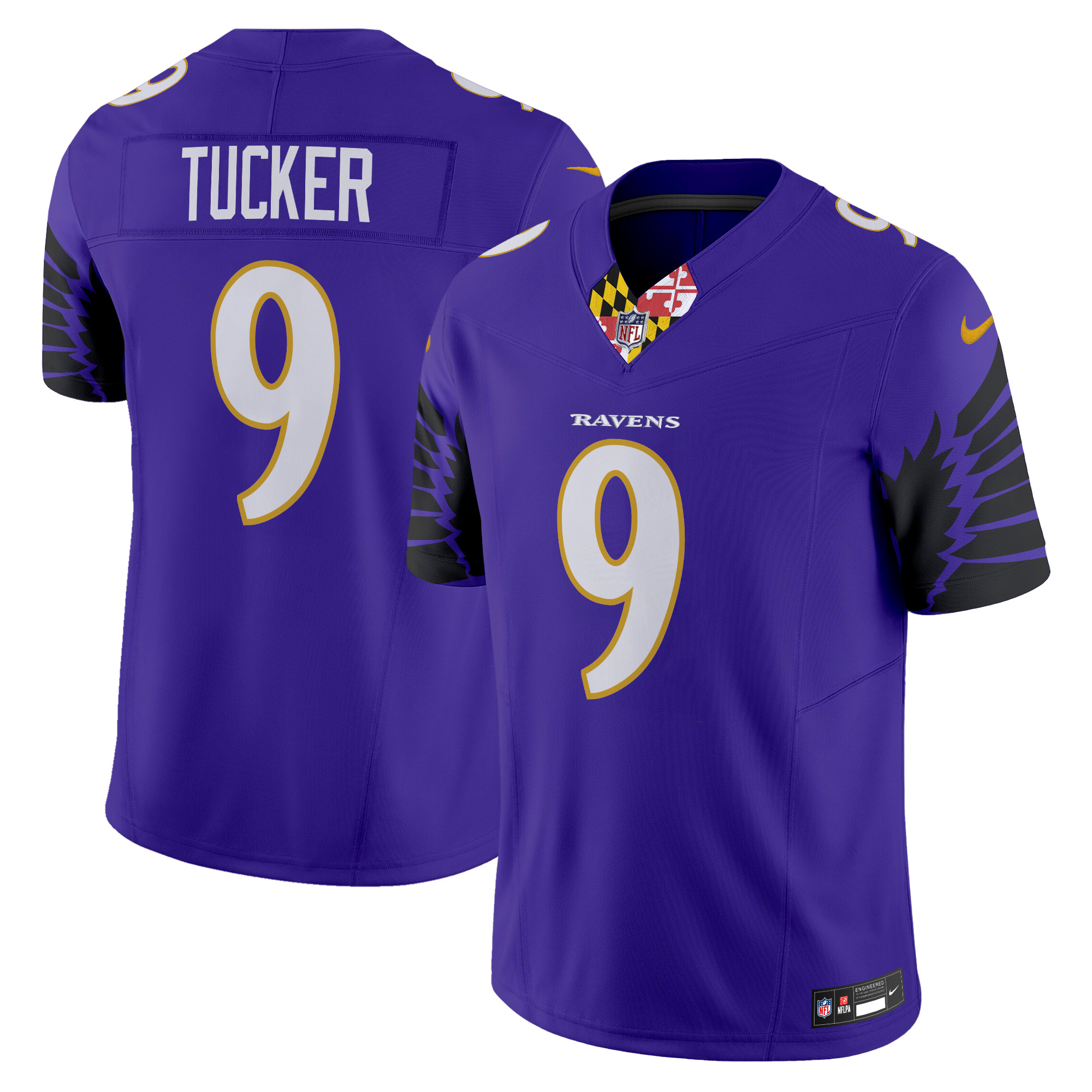 Justin Tucker Men's Baltimore Ravens Special Vapor Limited Purple Jersey - All Stitched