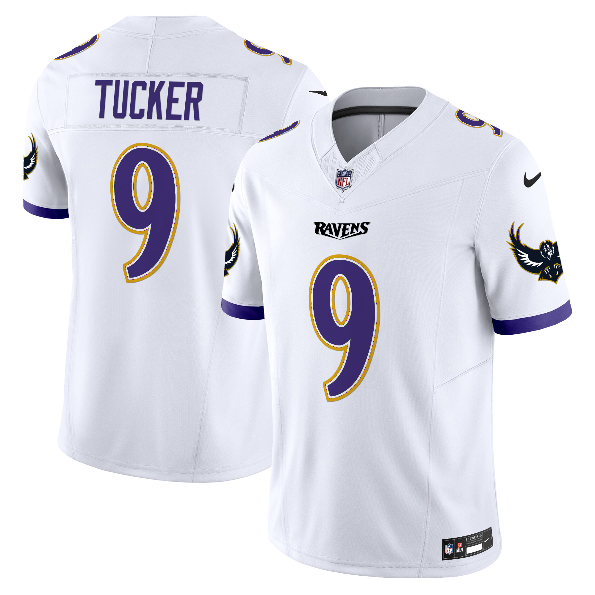 Justin Tucker Men's Baltimore Ravens Special Vapor Limited White Jersey - All Stitched