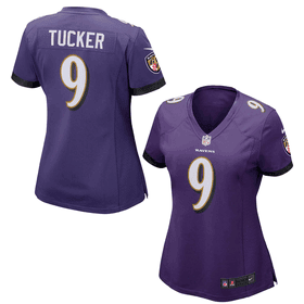 Justin Tucker Women's Justin Tucker Baltimore Ravens Purple Purple Jersey - All Stitched