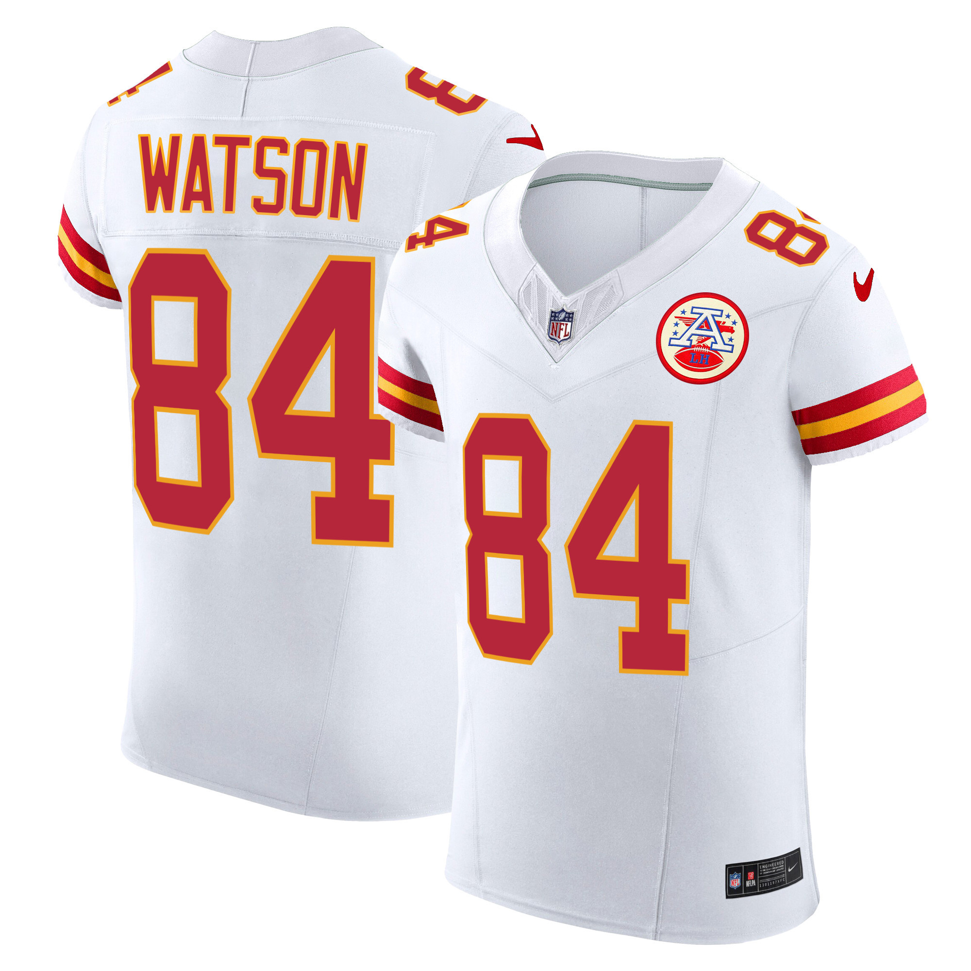 Justin Watson Men's Kansas City Chiefs Vapor Elite White Jersey - All Stitched