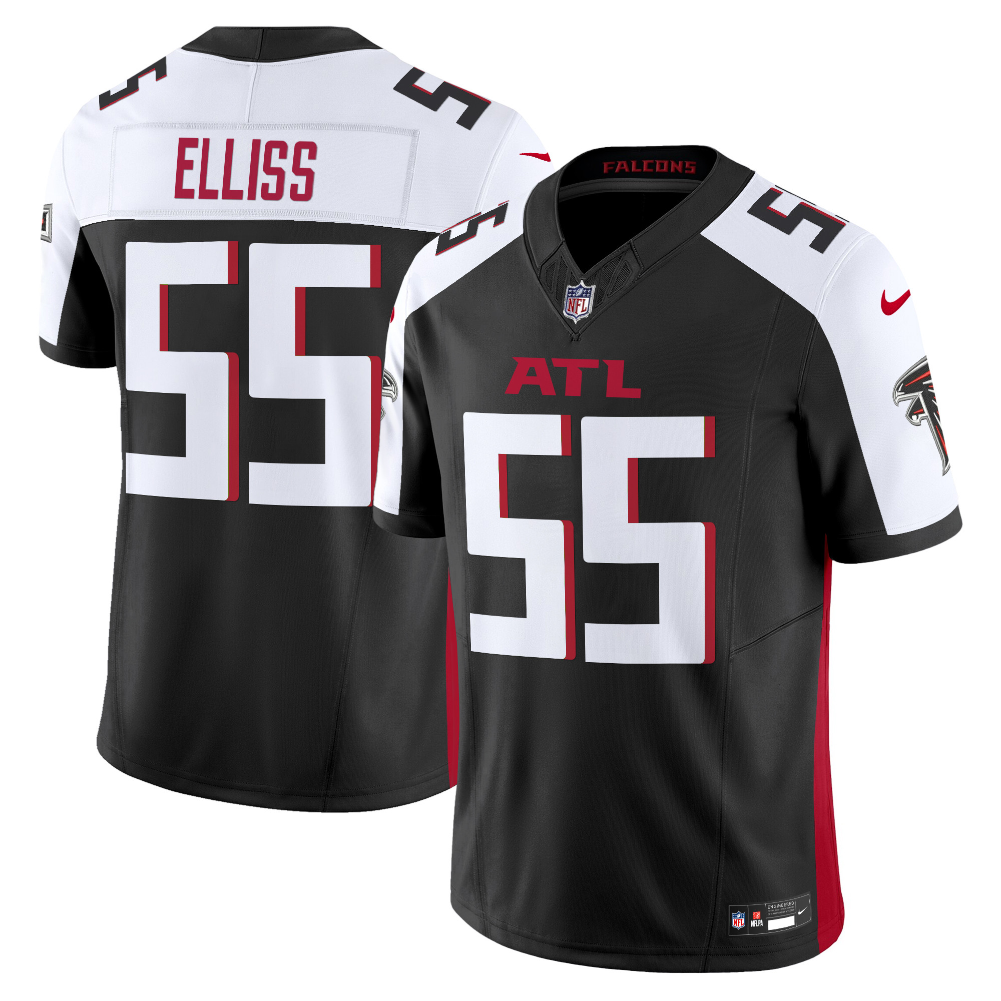Kaden Elliss Men's Atlanta Falcons 2024 Vapor Limited Black Alternate Jersey - All Stitched