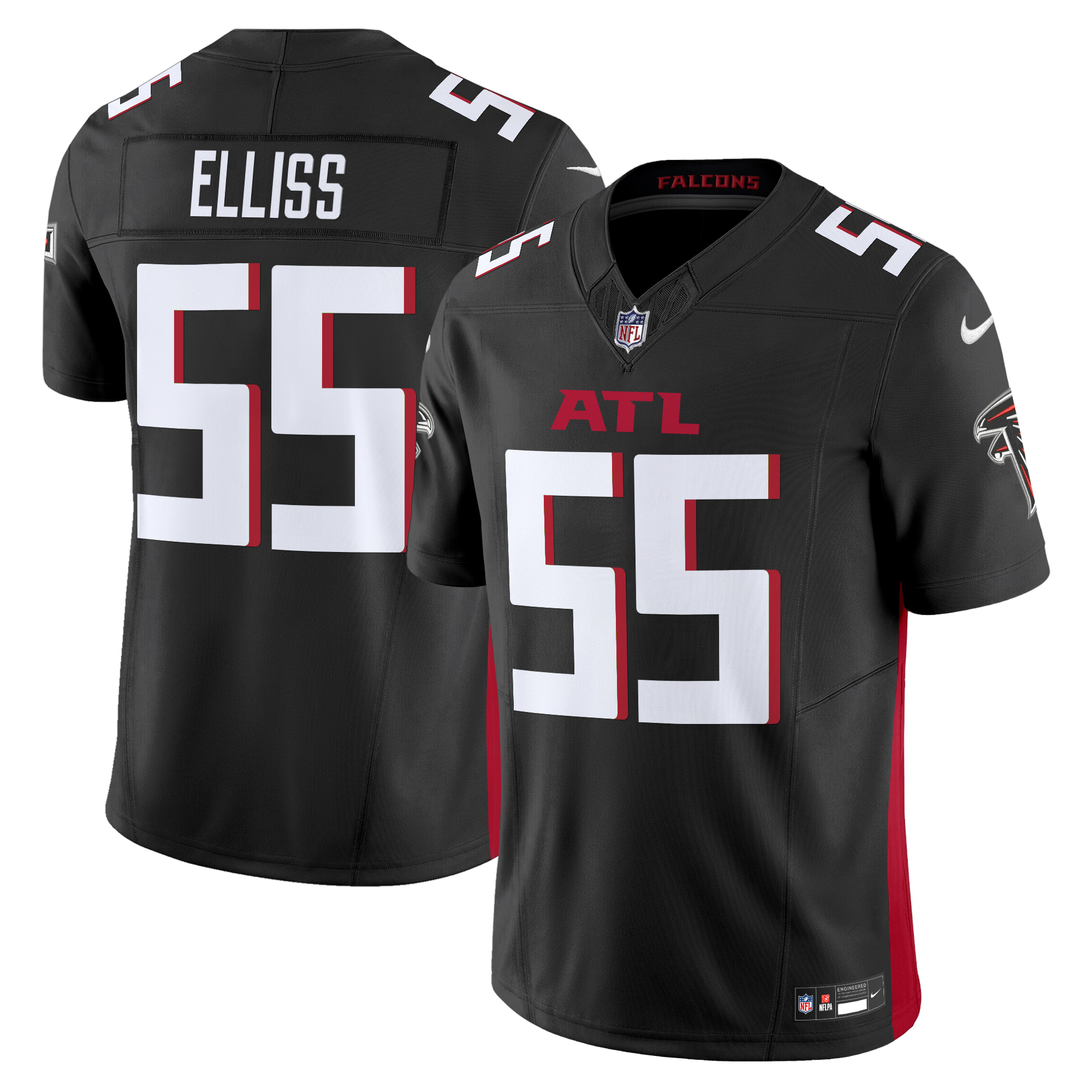 Kaden Elliss Men's Atlanta Falcons 2024 Vapor Limited Black Jersey - All Stitched